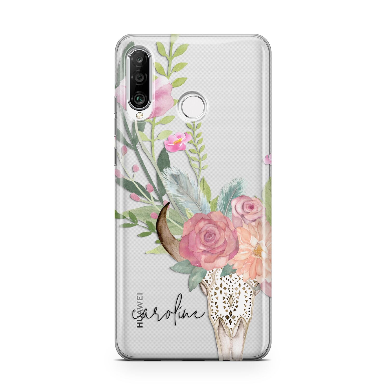 Personalised Bull s Skull Huawei P30 Lite Phone Case