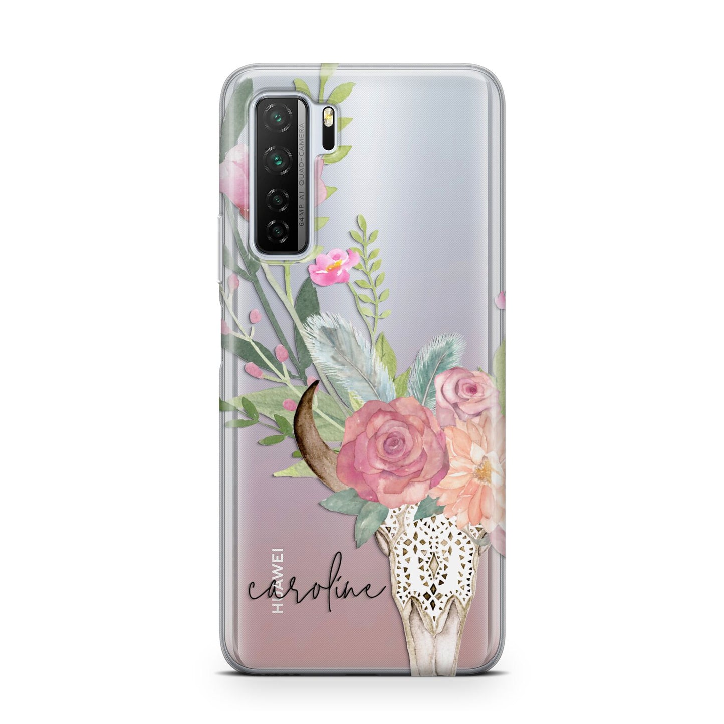 Personalised Bull s Skull Huawei P40 Lite 5G Phone Case