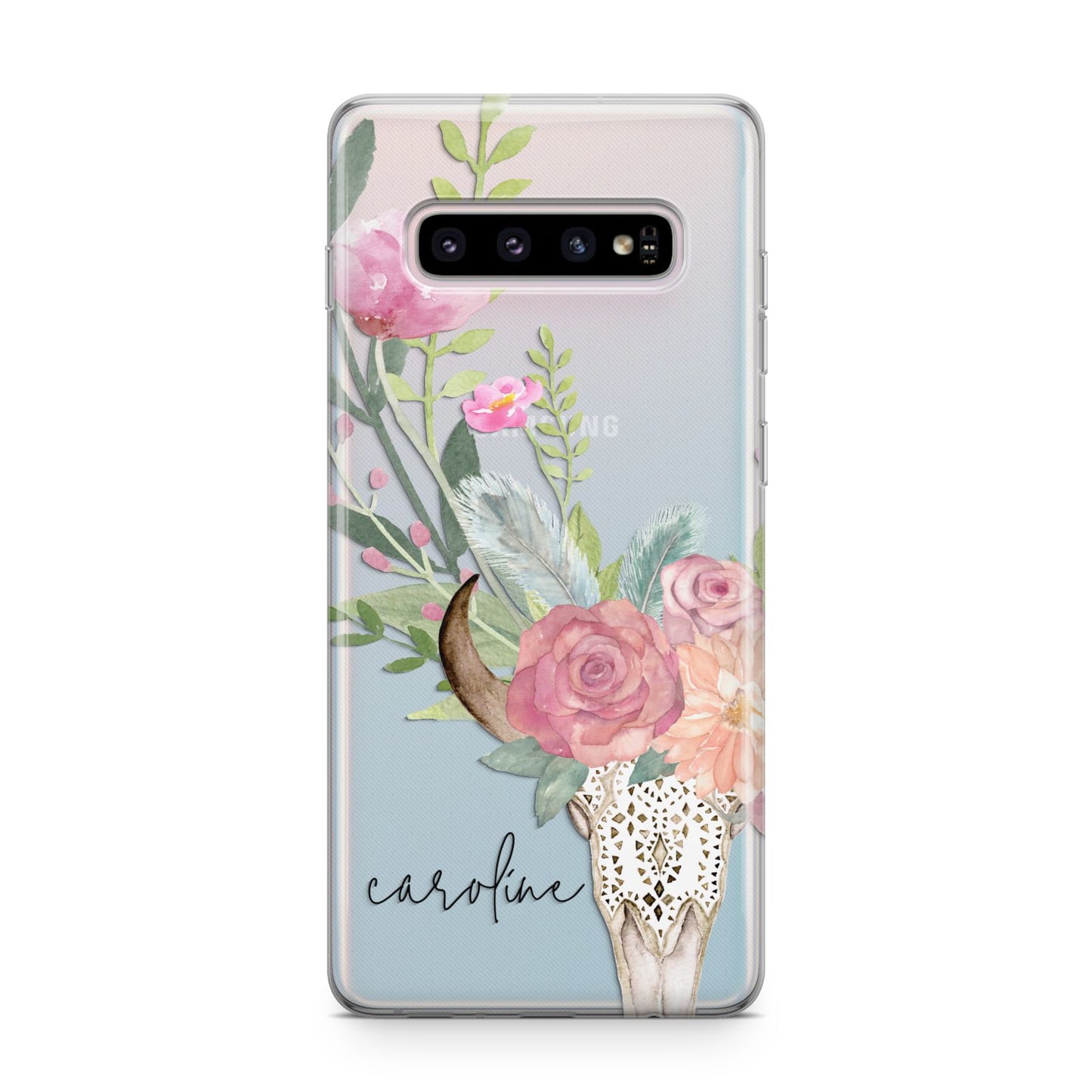 Personalised Bull s Skull Samsung Galaxy S10 Plus Case