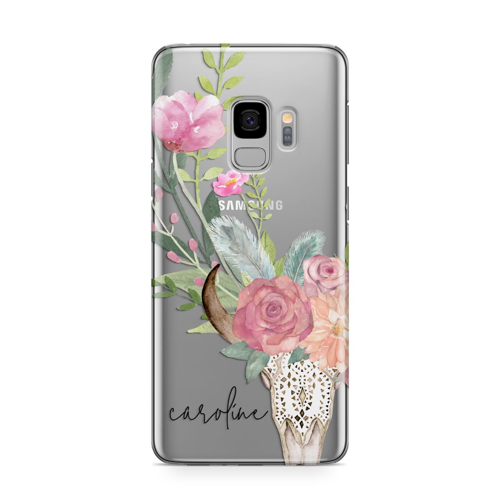 Personalised Bull s Skull Samsung Galaxy S9 Case