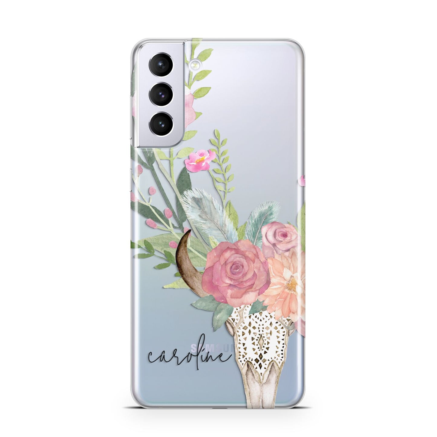 Personalised Bull s Skull Samsung S21 Plus Phone Case