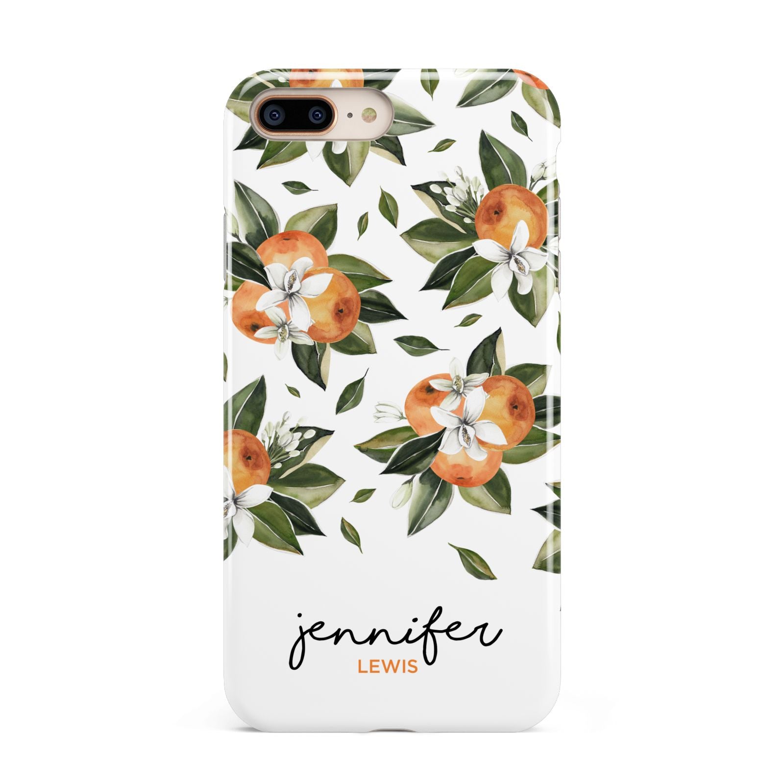 Personalised Bunch of Oranges Apple iPhone 7 8 Plus 3D Tough Case