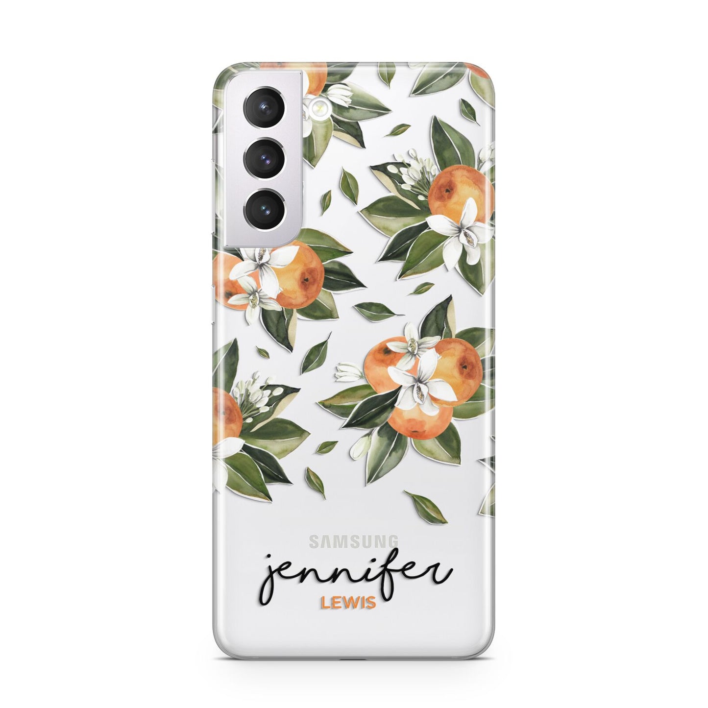 Personalised Bunch of Oranges Samsung S21 Case