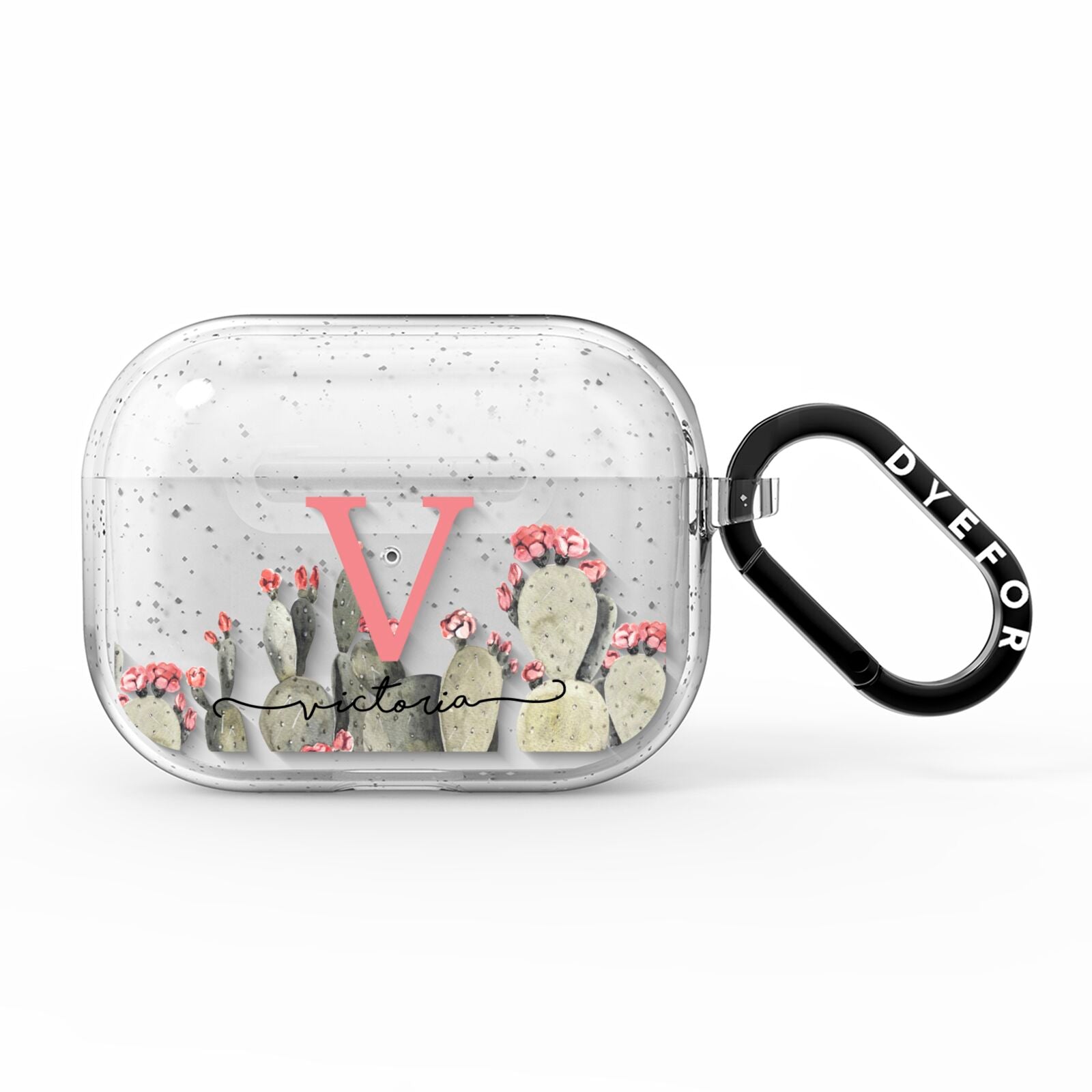 Personalised Cacti AirPods Pro Glitter Case