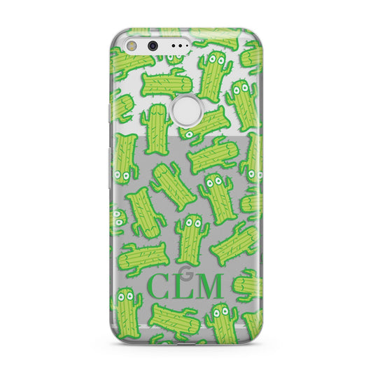 Personalised Cactus Initials Google Pixel Case