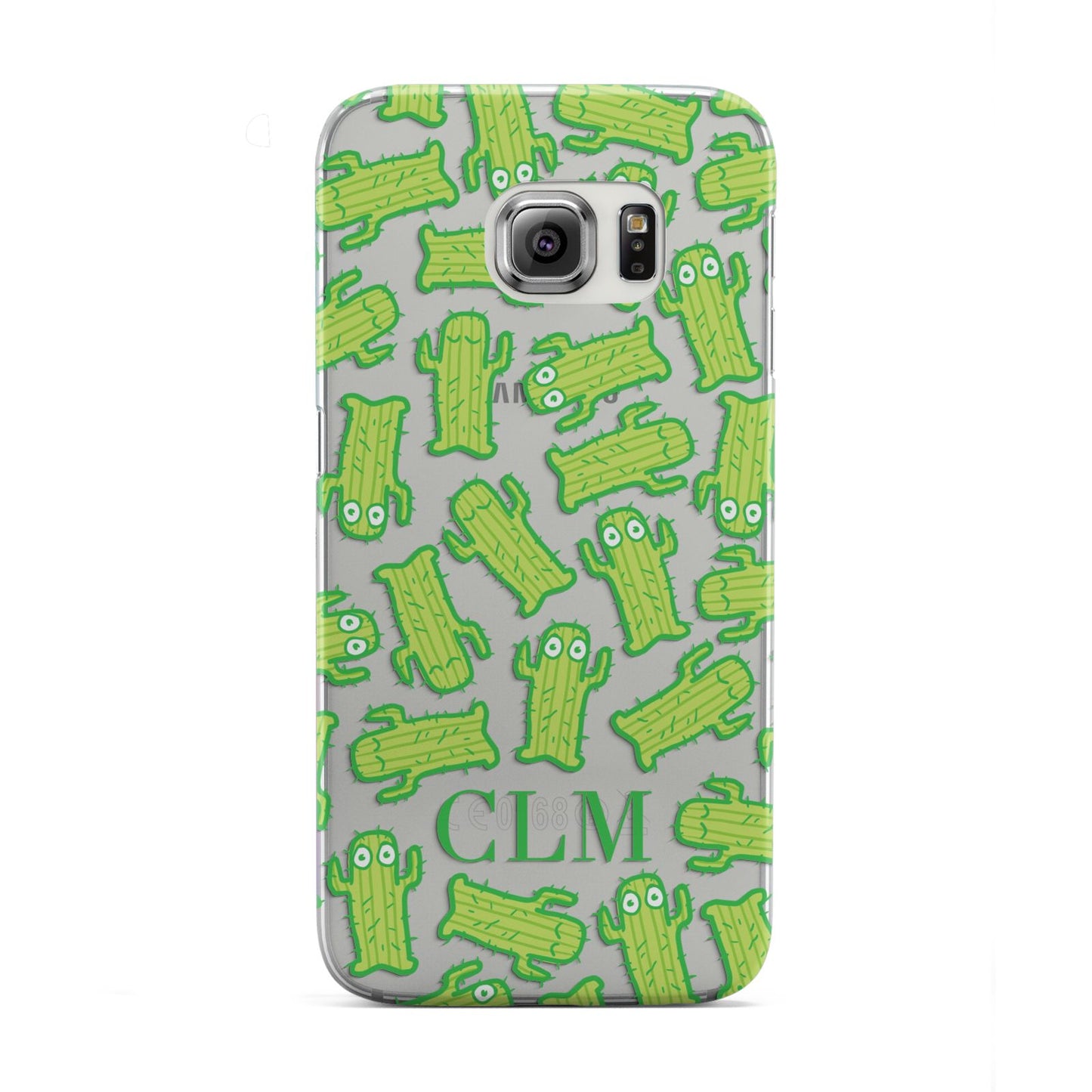 Personalised Cactus Initials Samsung Galaxy S6 Edge Case