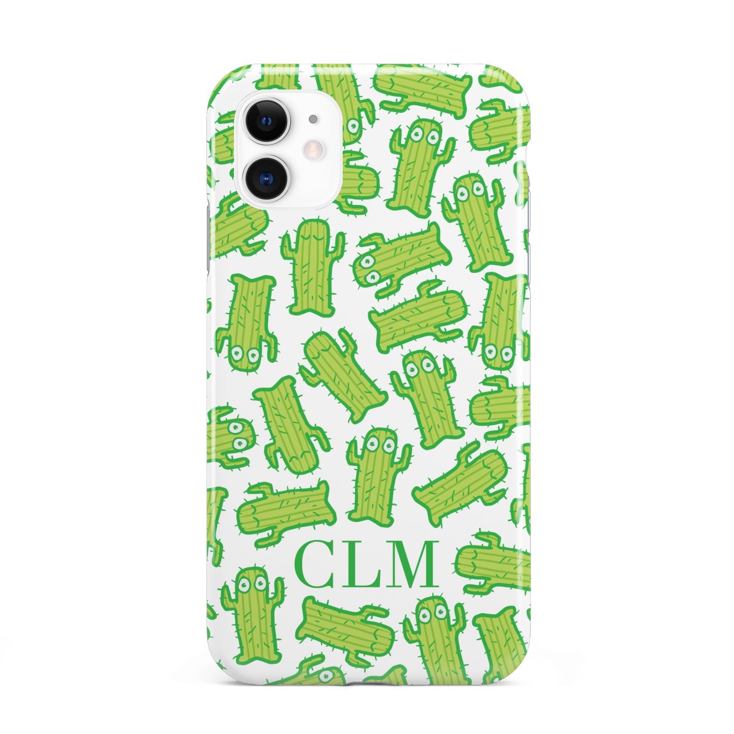 Personalised Cactus Initials iPhone 11 3D Tough Case