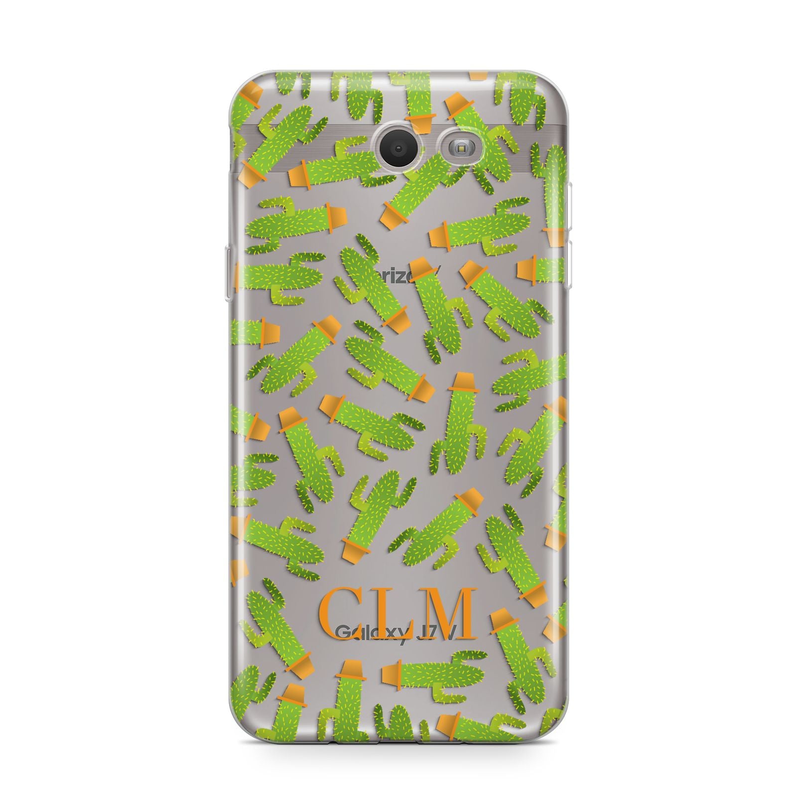 Personalised Cactus Monogram Samsung Galaxy J7 2017 Case