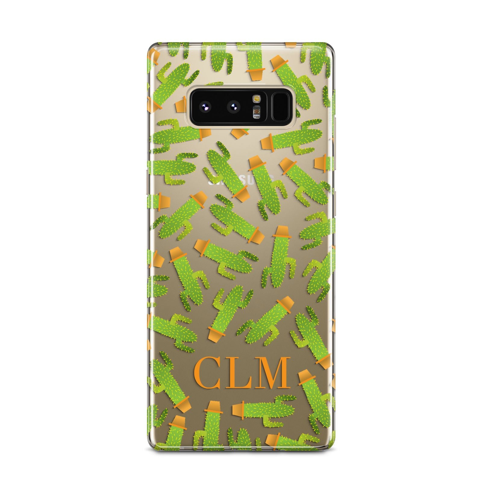 Personalised Cactus Monogram Samsung Galaxy Note 8 Case