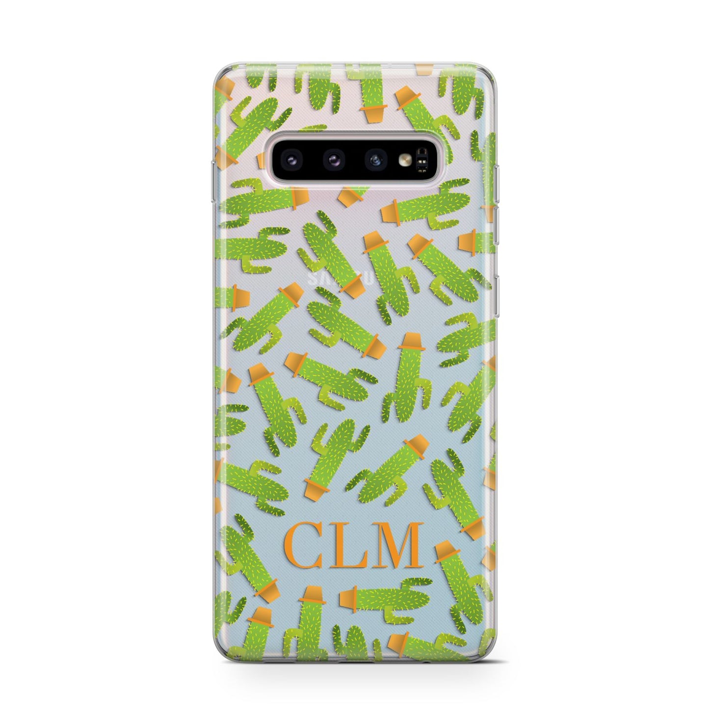 Personalised Cactus Monogram Samsung Galaxy S10 Case