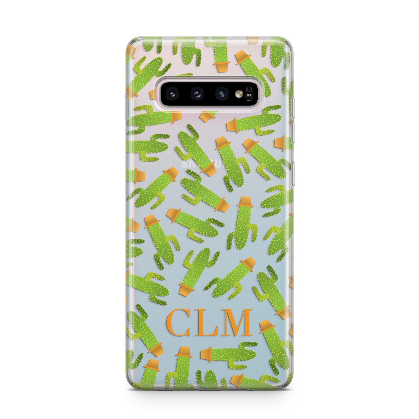 Personalised Cactus Monogram Samsung Galaxy S10 Plus Case