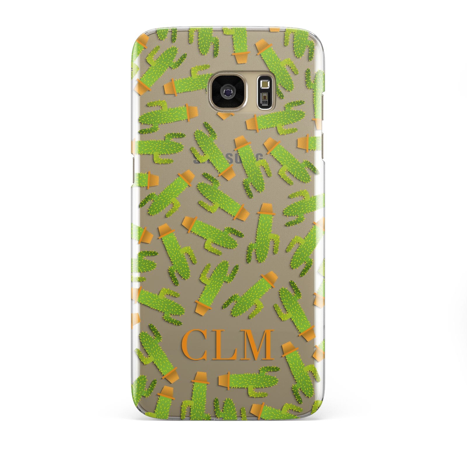 Personalised Cactus Monogram Samsung Galaxy S7 Edge Case