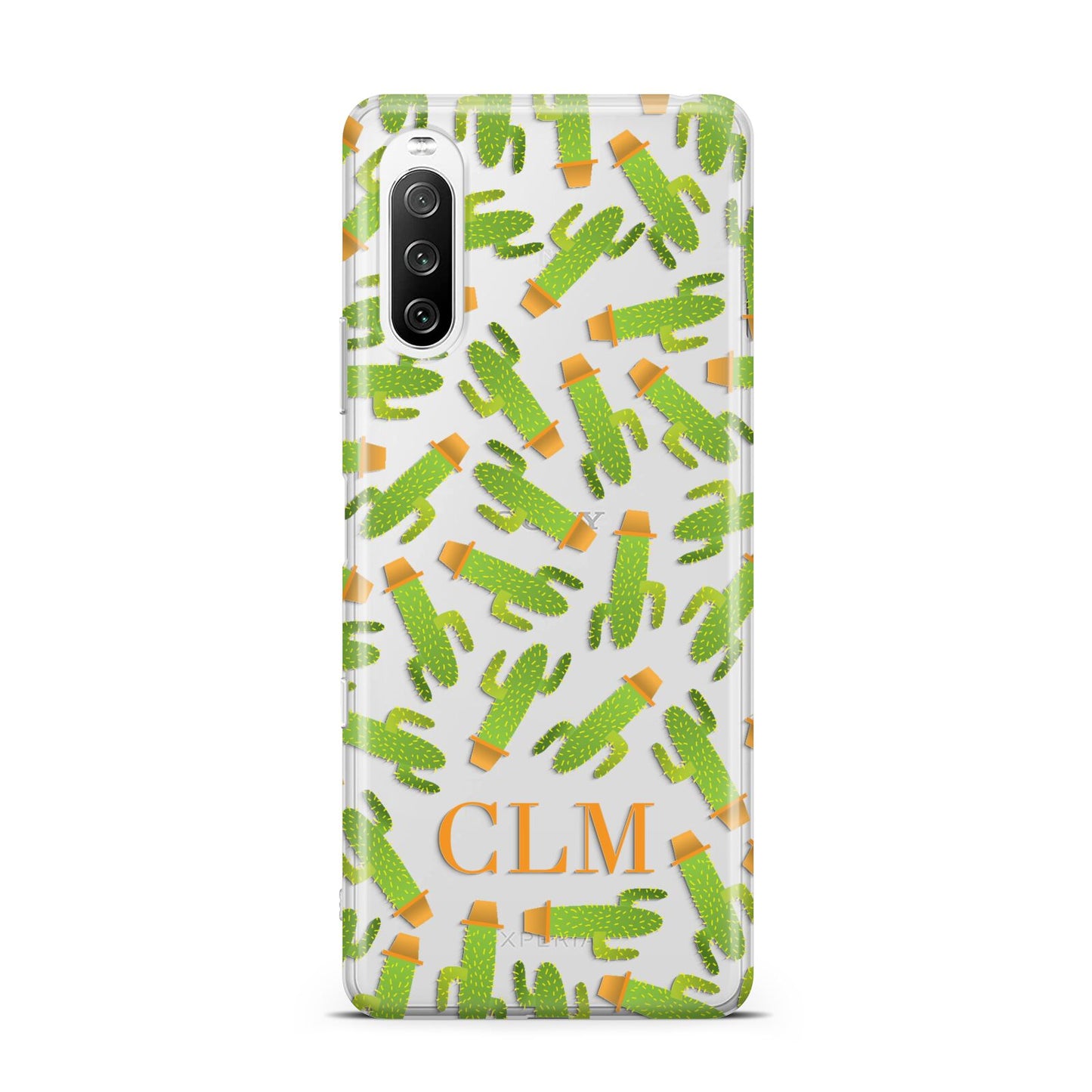 Personalised Cactus Monogram Sony Xperia 10 III Case