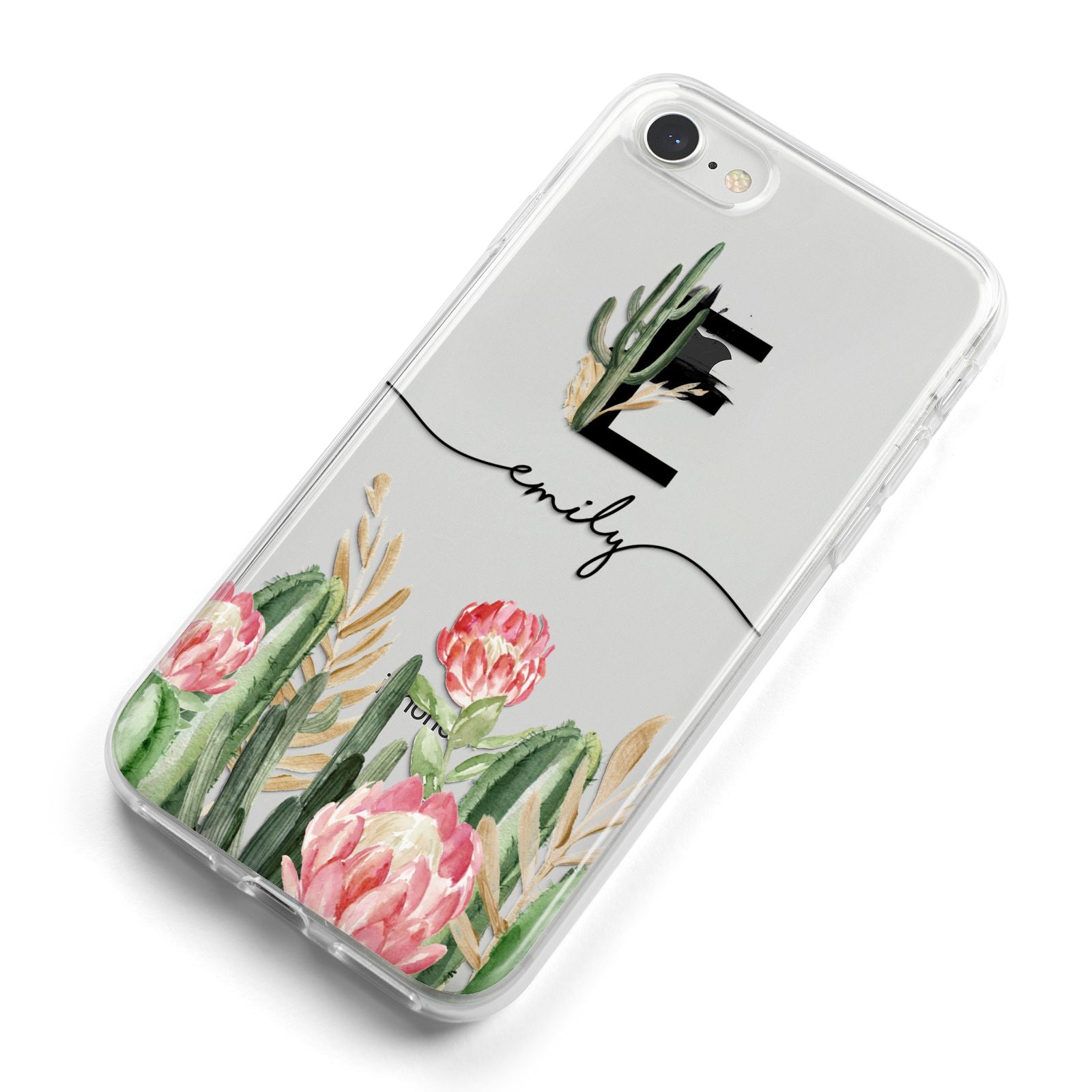 Personalised Cactus iPhone 8 Bumper Case on Silver iPhone Alternative Image