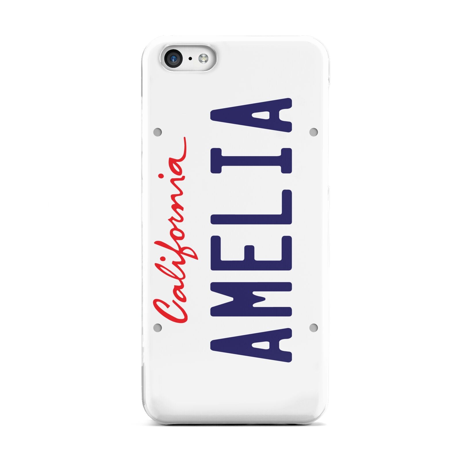 Personalised California License Plate Apple iPhone 5c Case