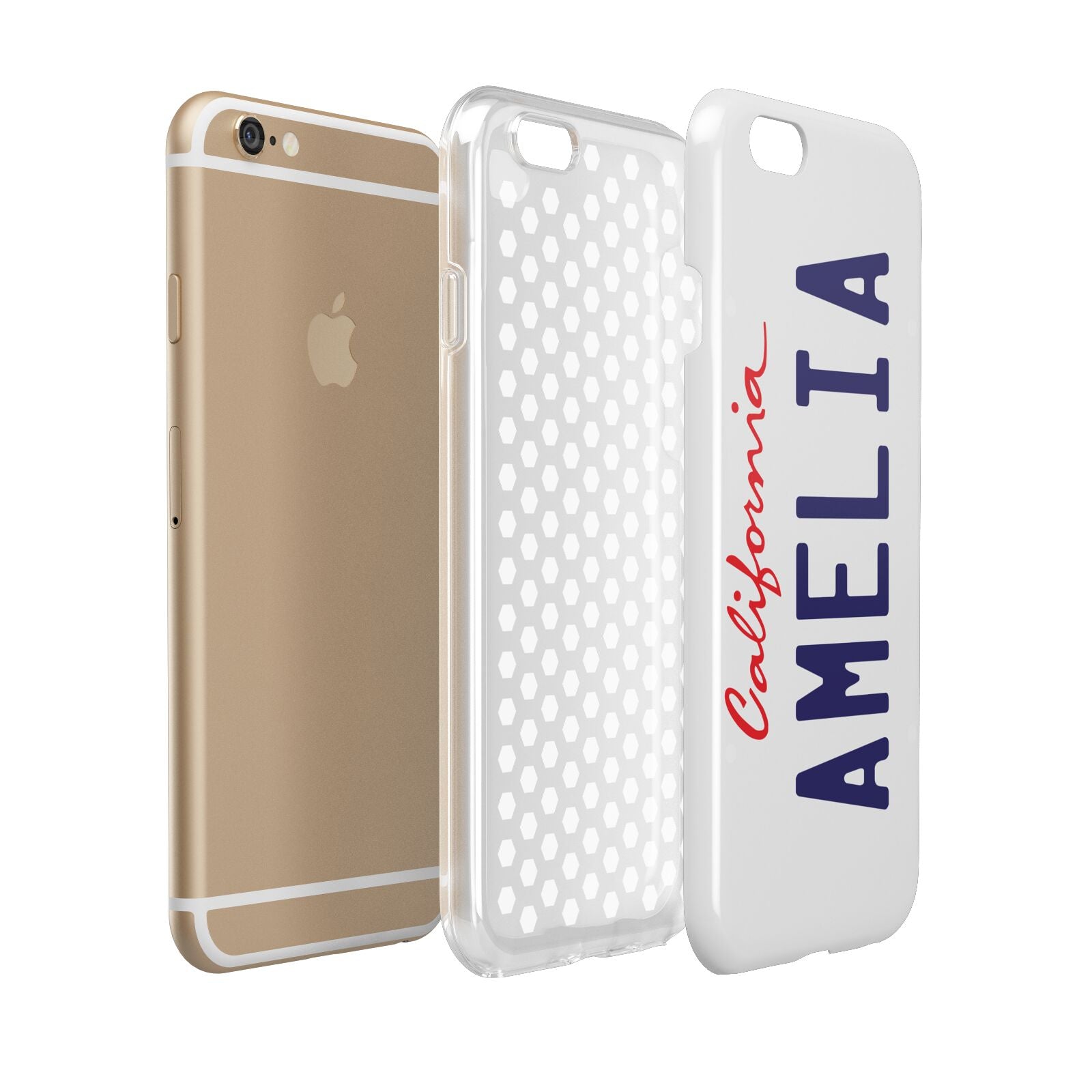 Personalised California License Plate Apple iPhone 6 3D Tough Case Expanded view