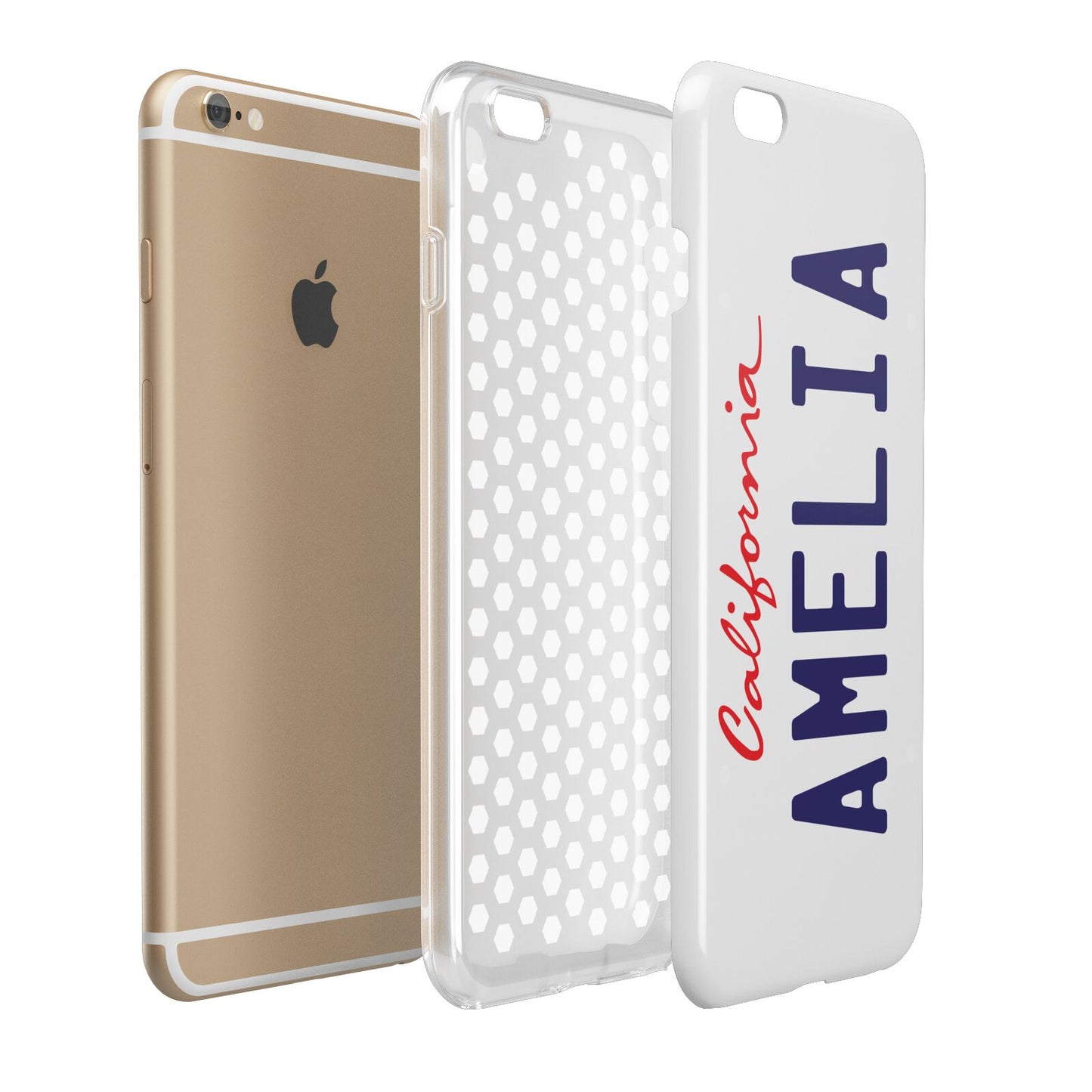 Personalised California License Plate Apple iPhone 6 Plus 3D Tough Case Expand Detail Image