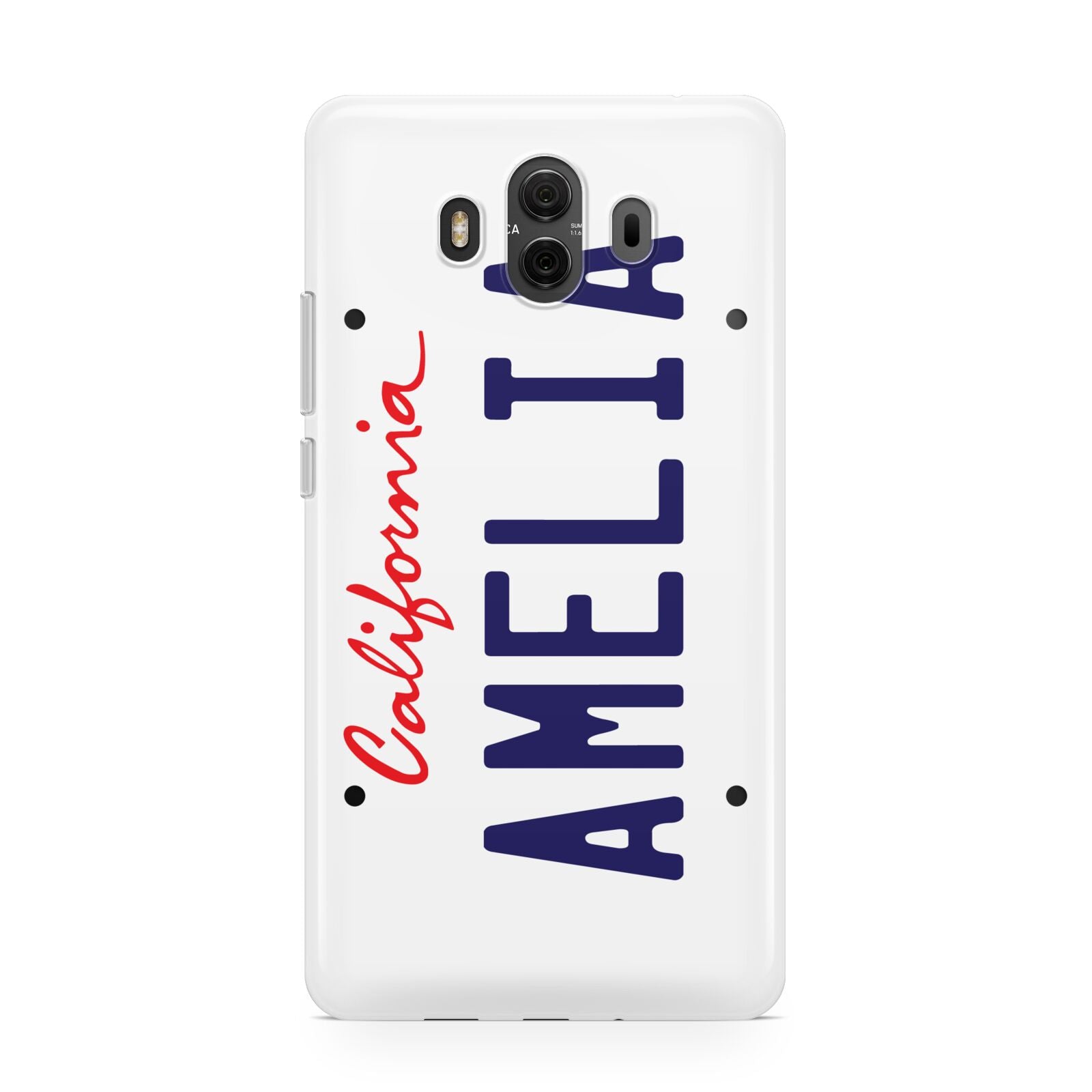 Personalised California License Plate Huawei Mate 10 Protective Phone Case