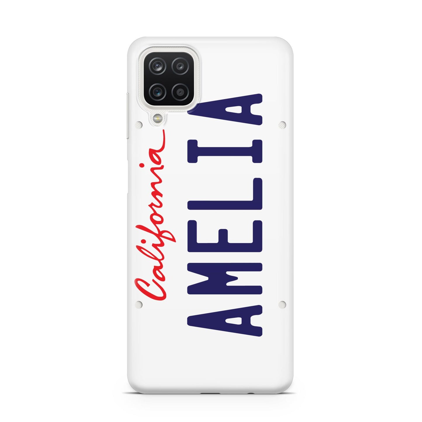 Personalised California License Plate Samsung A12 Case