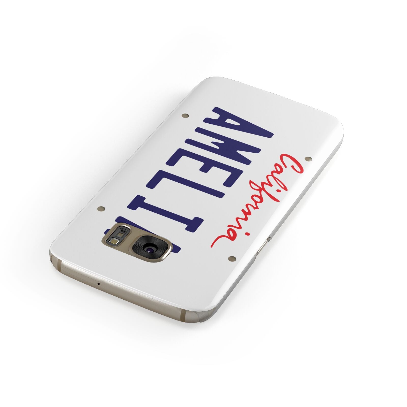 Personalised California License Plate Samsung Galaxy Case Front Close Up