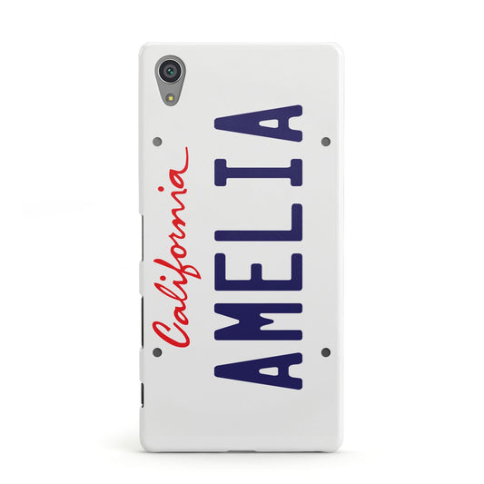 Personalised California License Plate Sony Xperia Case