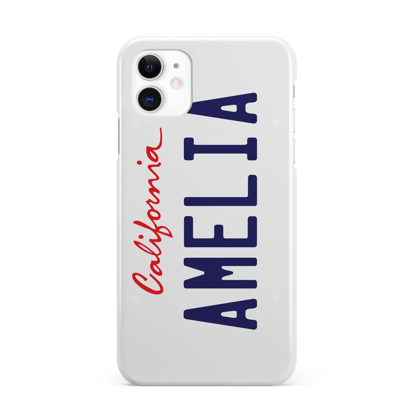 Personalised California License Plate iPhone 11 3D Snap Case