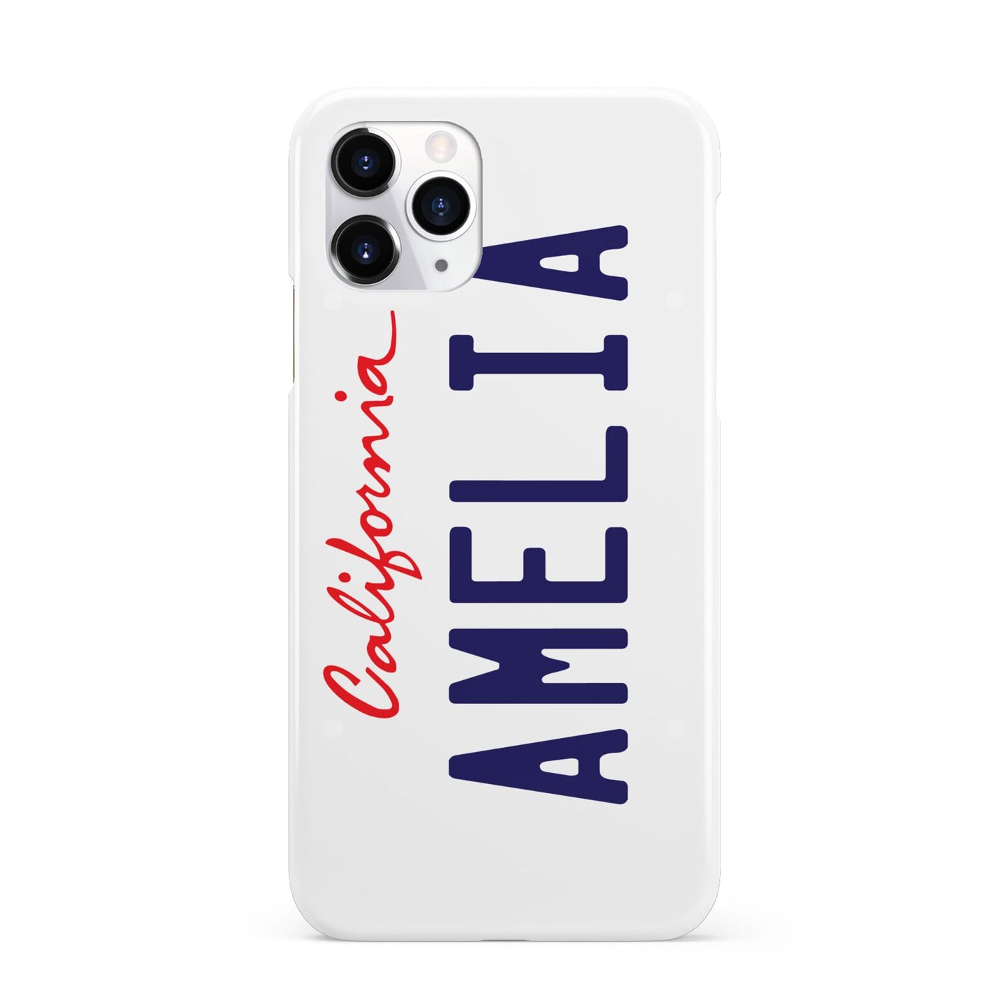 Personalised California License Plate iPhone 11 Pro 3D Snap Case