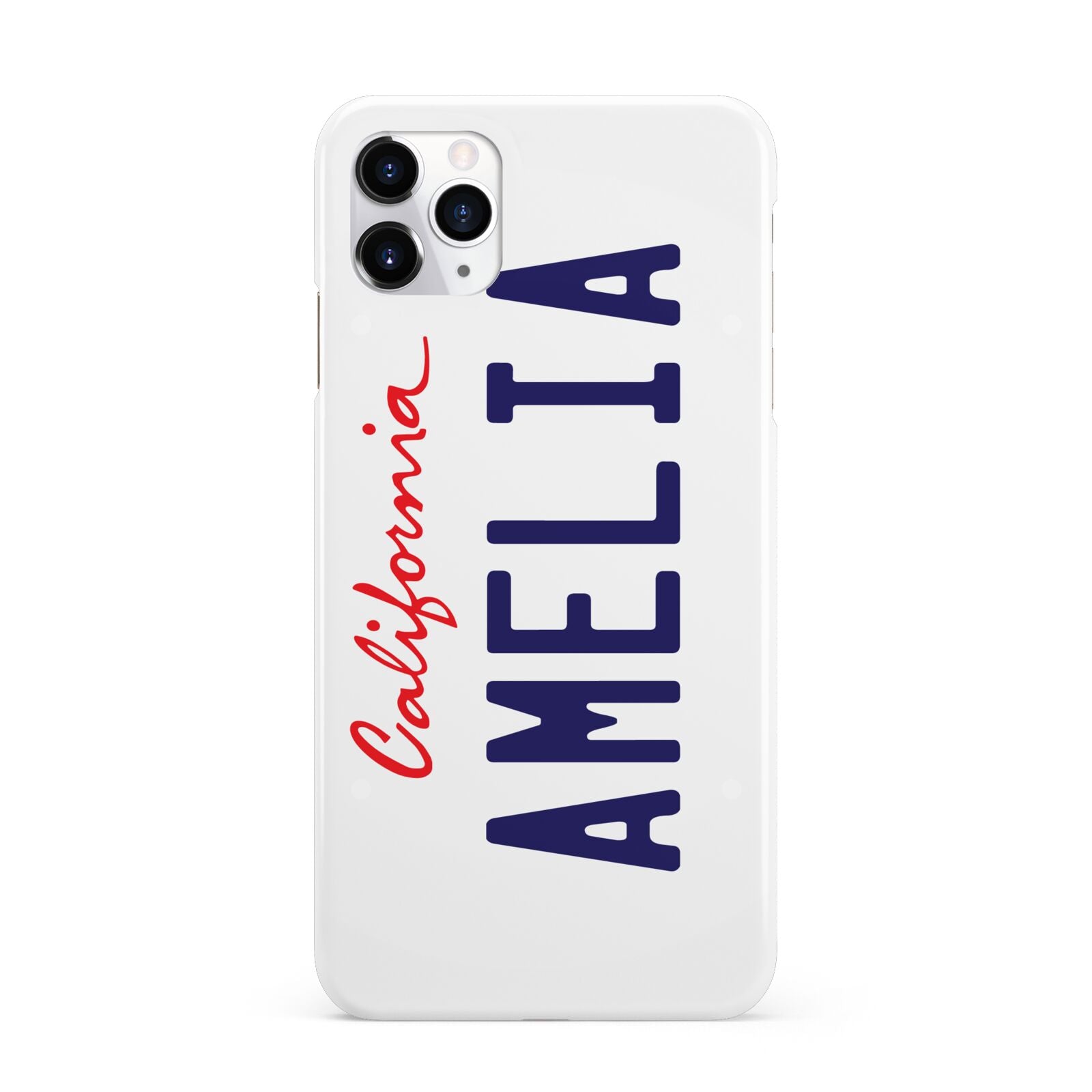 Personalised California License Plate iPhone 11 Pro Max 3D Snap Case