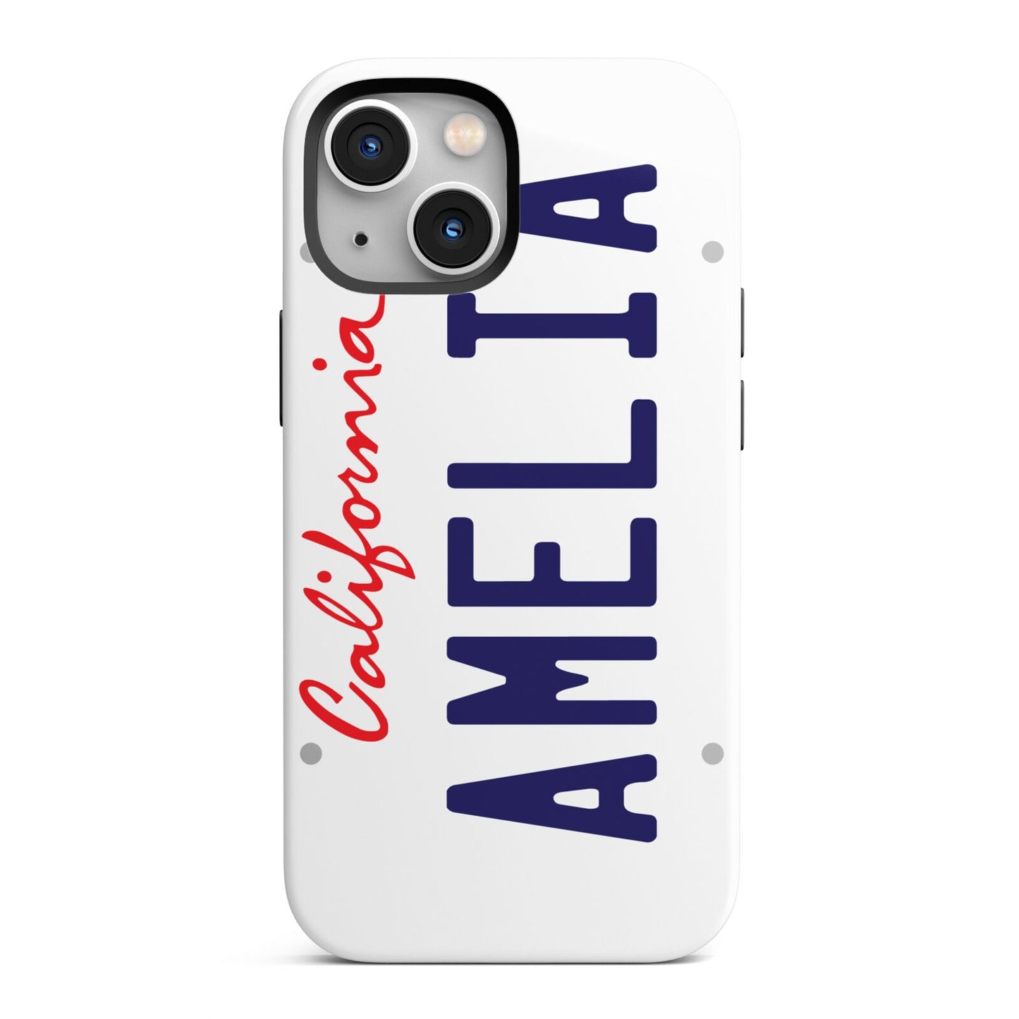 Personalised California License Plate iPhone 13 Mini Full Wrap 3D Tough Case