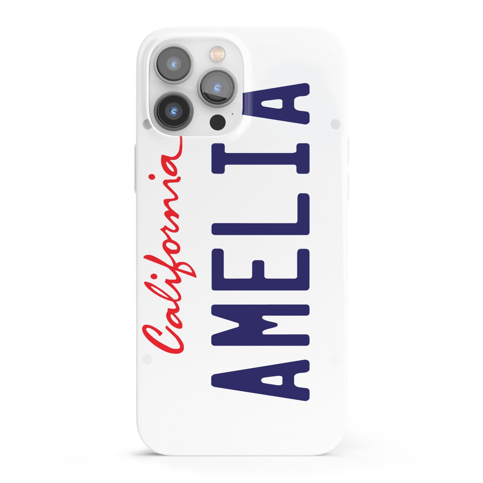 Personalised California License Plate iPhone 13 Pro Max Full Wrap 3D Snap Case