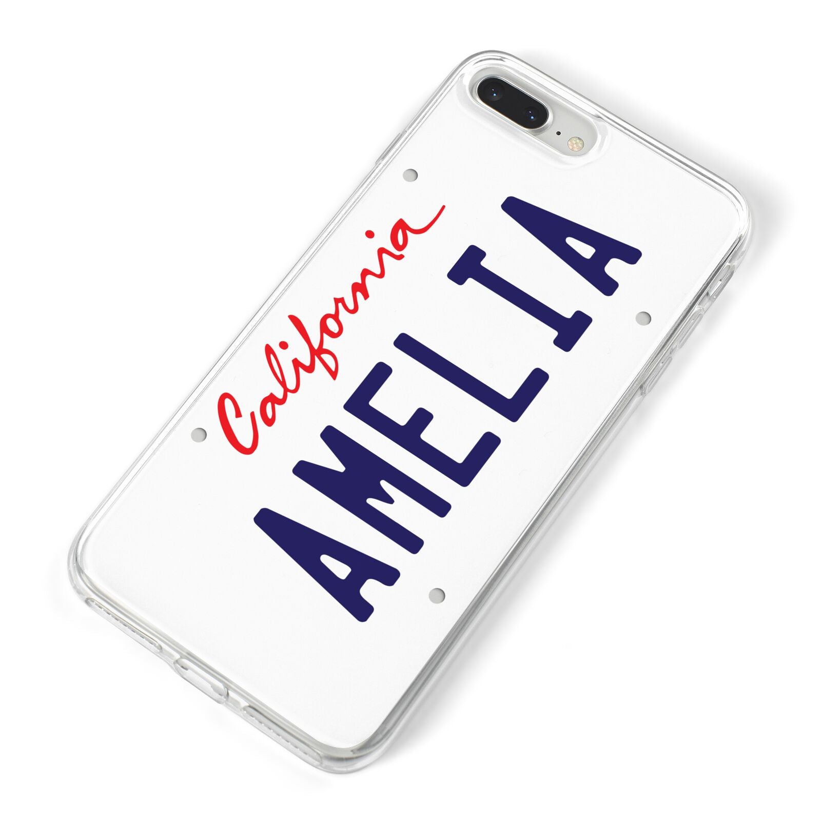 Personalised California License Plate iPhone 8 Plus Bumper Case on Silver iPhone Alternative Image