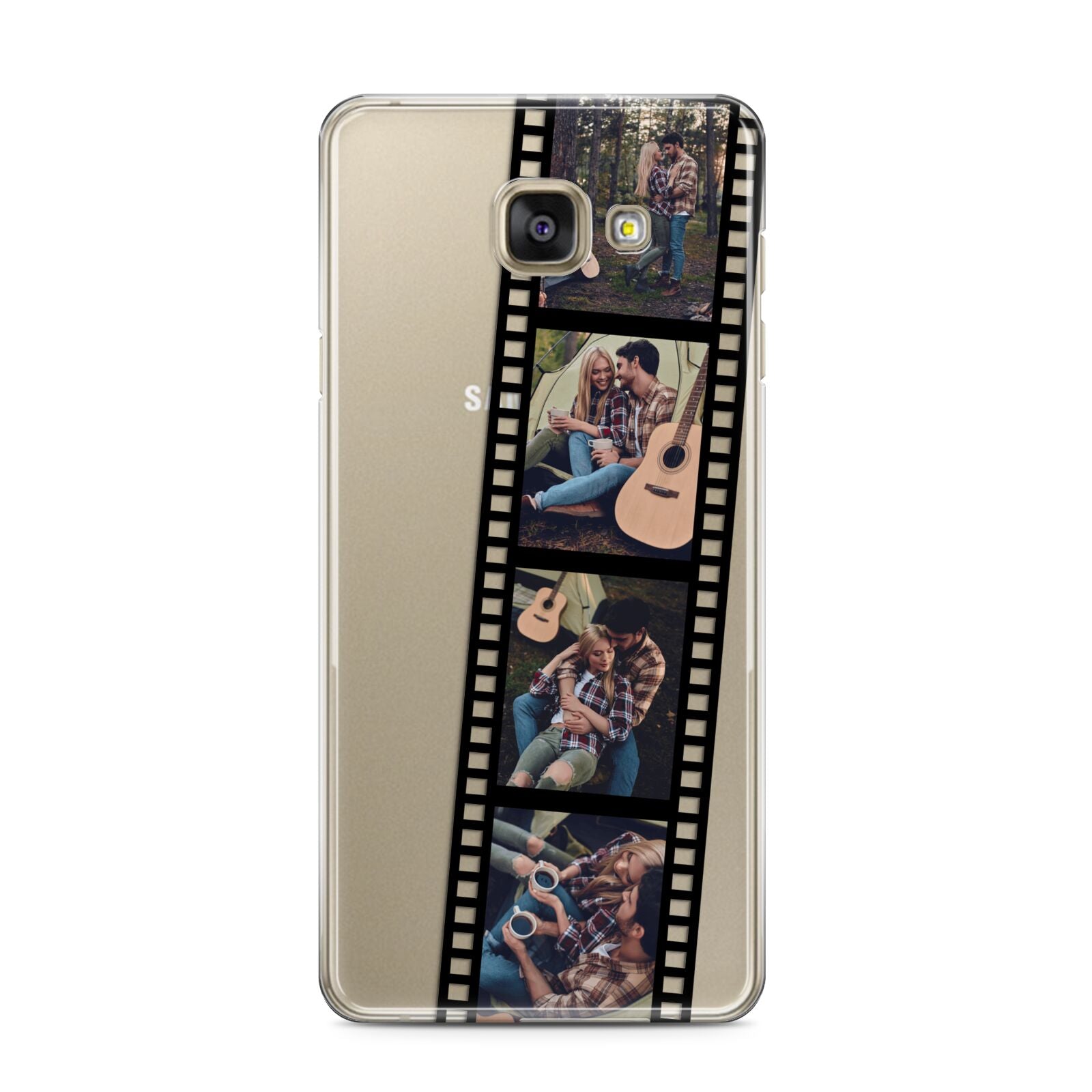 Personalised Camera Film Photo Samsung Galaxy A3 2016 Case on gold phone