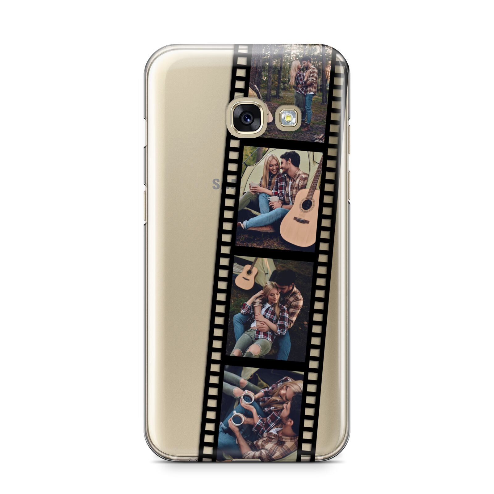 Personalised Camera Film Photo Samsung Galaxy A3 2017 Case on gold phone