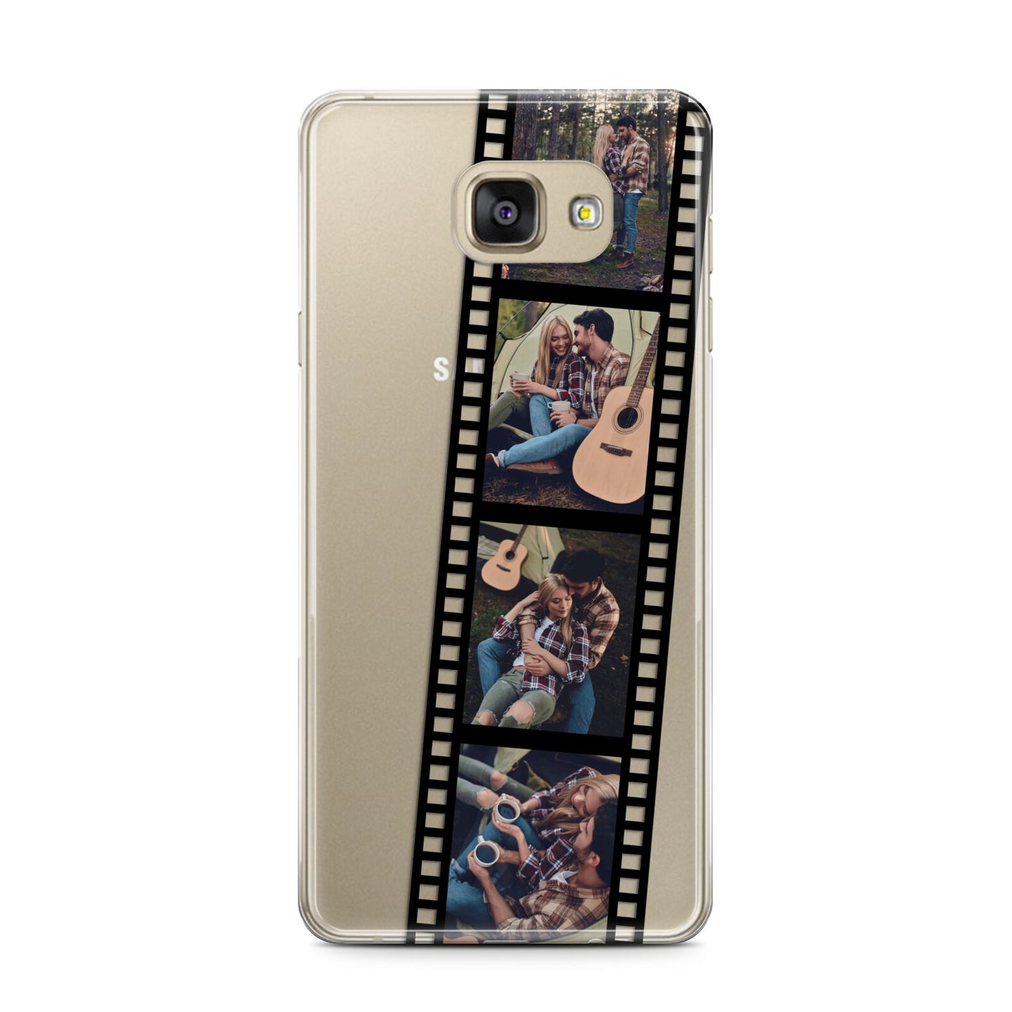 Personalised Camera Film Photo Samsung Galaxy A7 2016 Case on gold phone