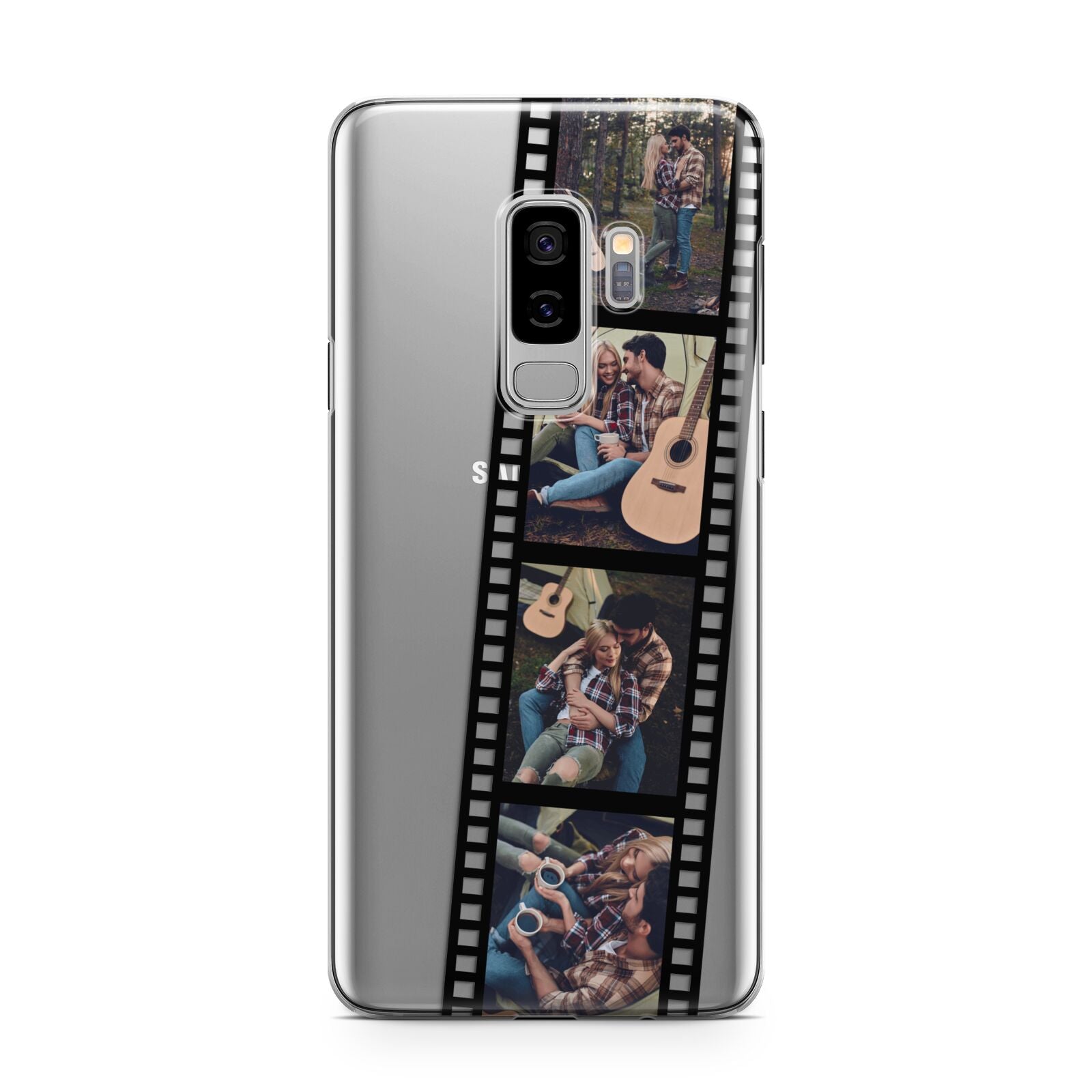 Personalised Camera Film Photo Samsung Galaxy S9 Plus Case on Silver phone