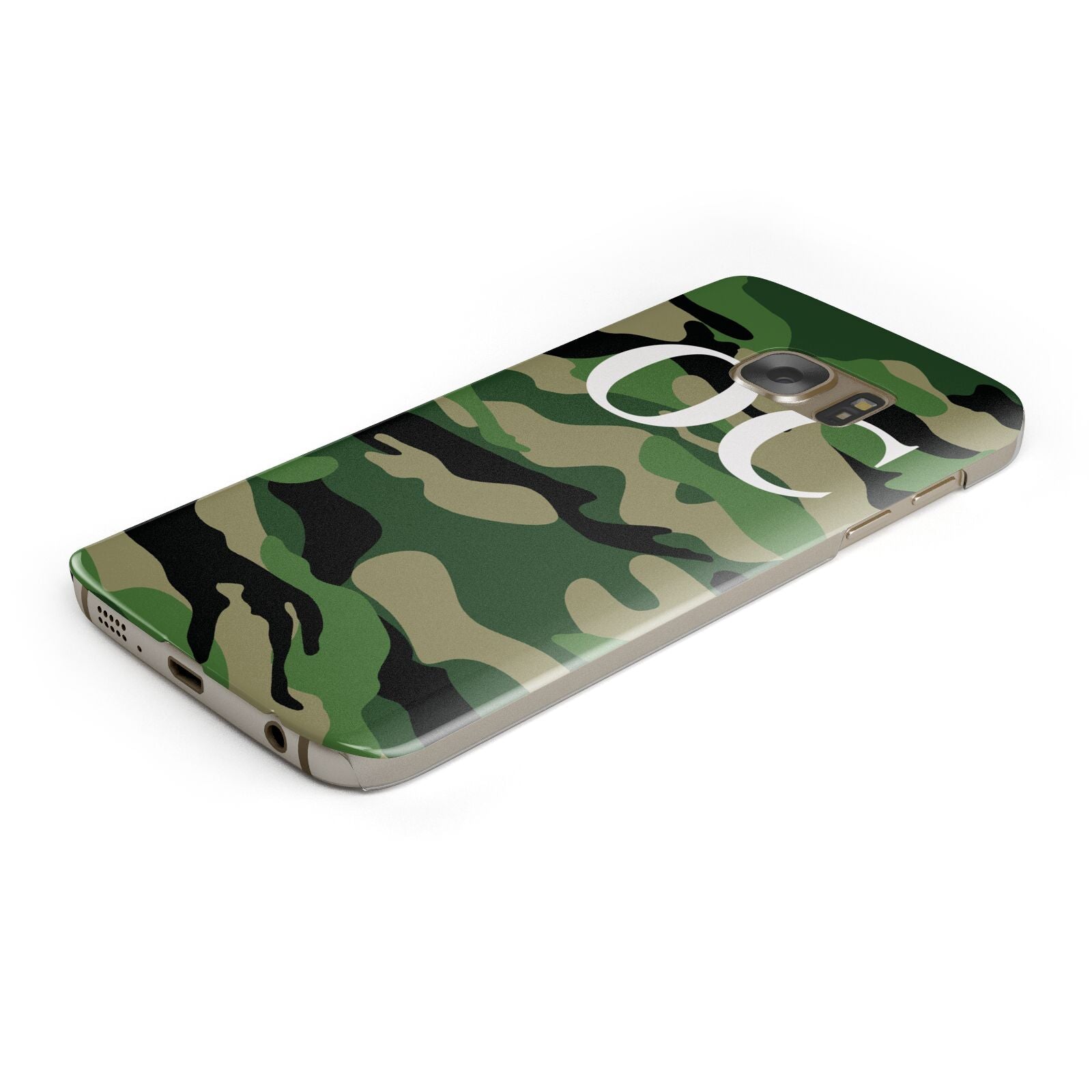 Personalised Camouflage Protective Samsung Galaxy Case Angled Image