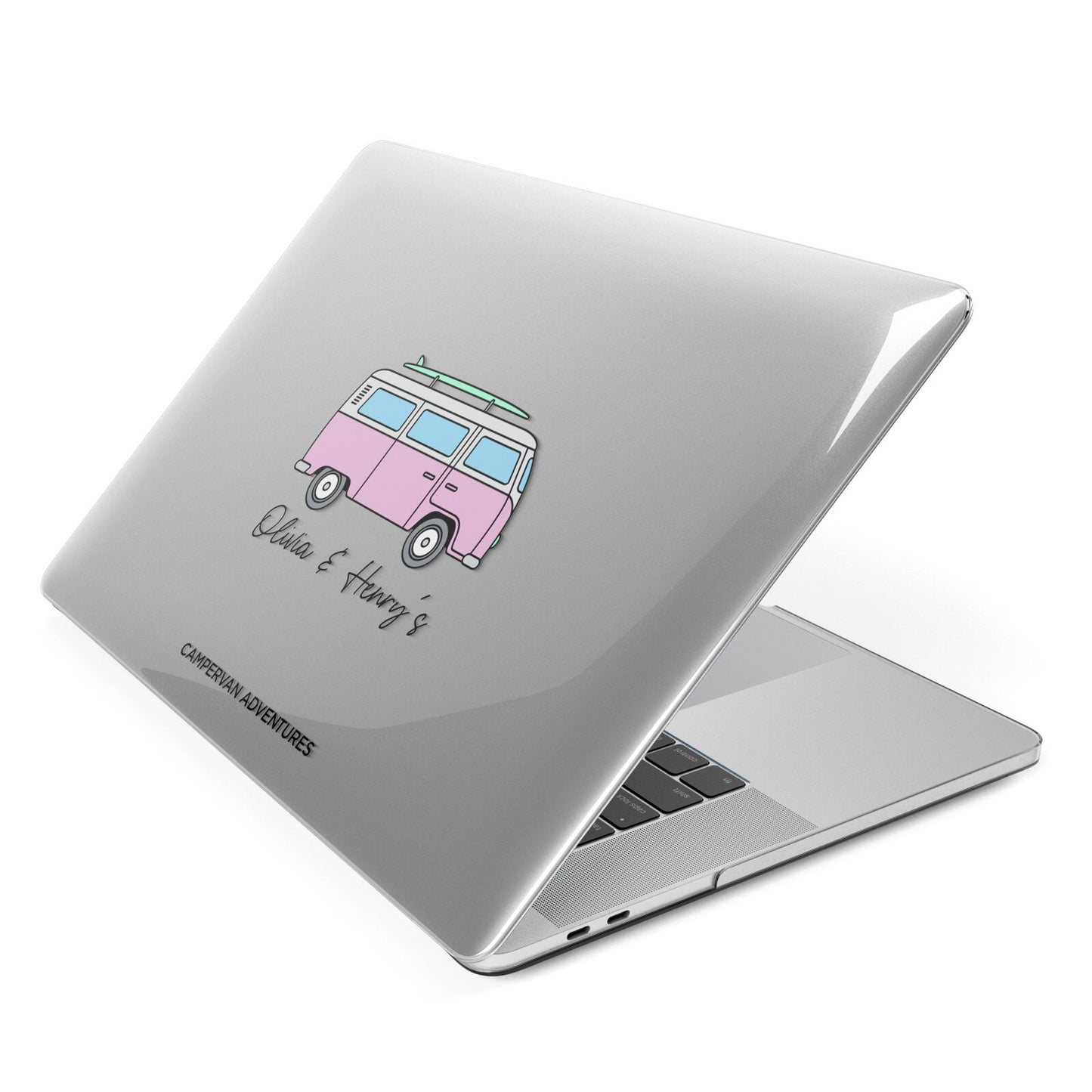 Personalised Campervan Adventures Apple MacBook Case Side View