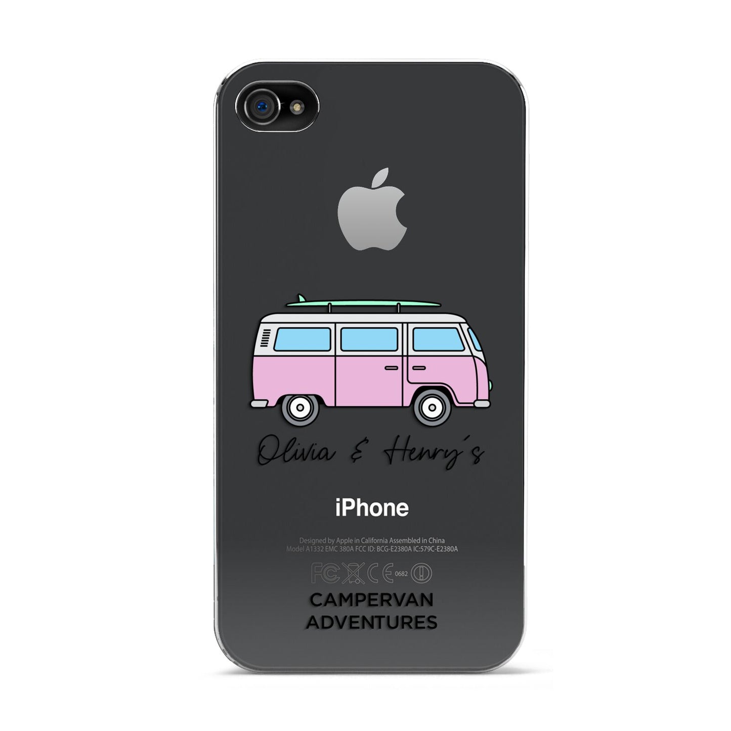 Personalised Campervan Adventures Apple iPhone 4s Case