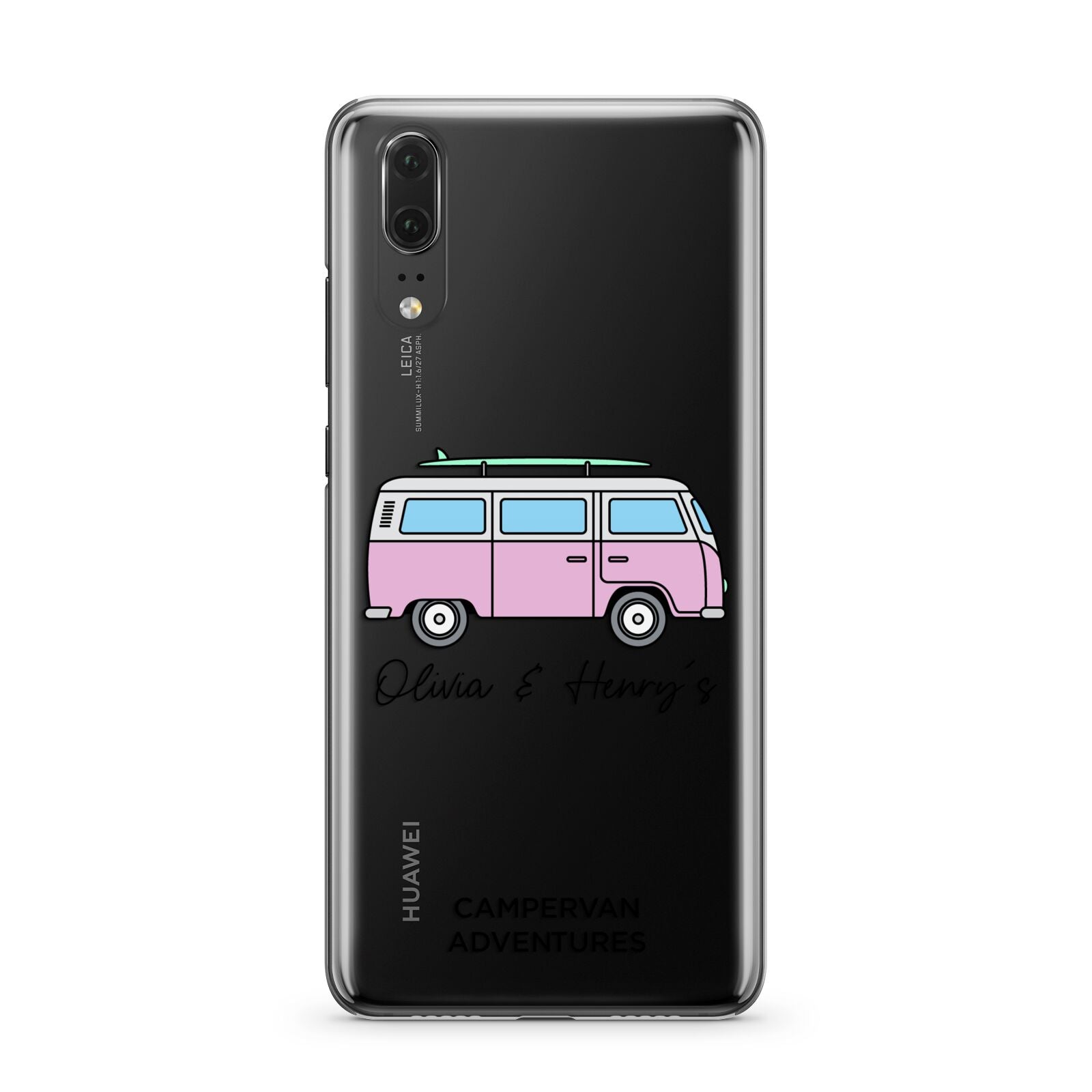 Personalised Campervan Adventures Huawei P20 Phone Case