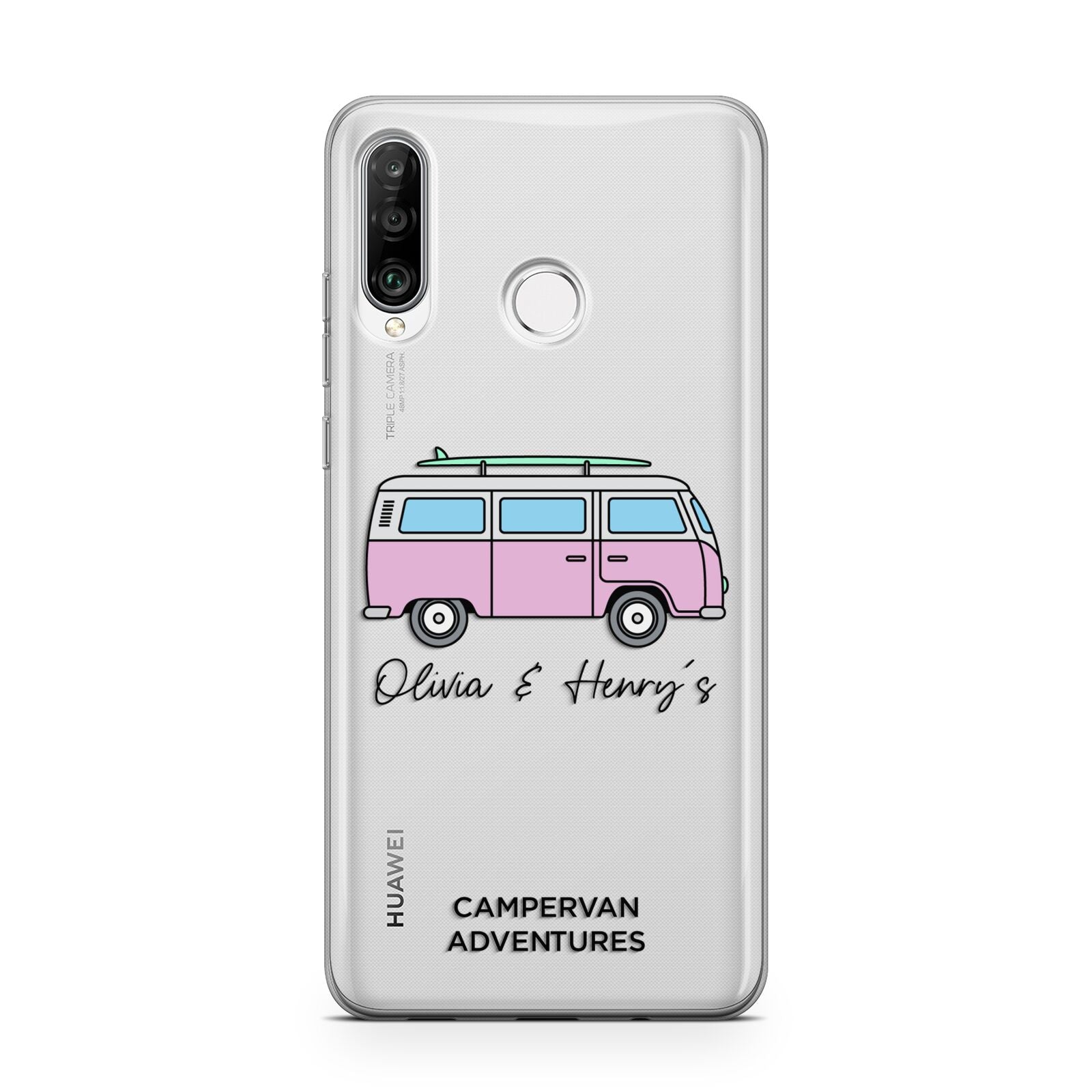 Personalised Campervan Adventures Huawei P30 Lite Phone Case