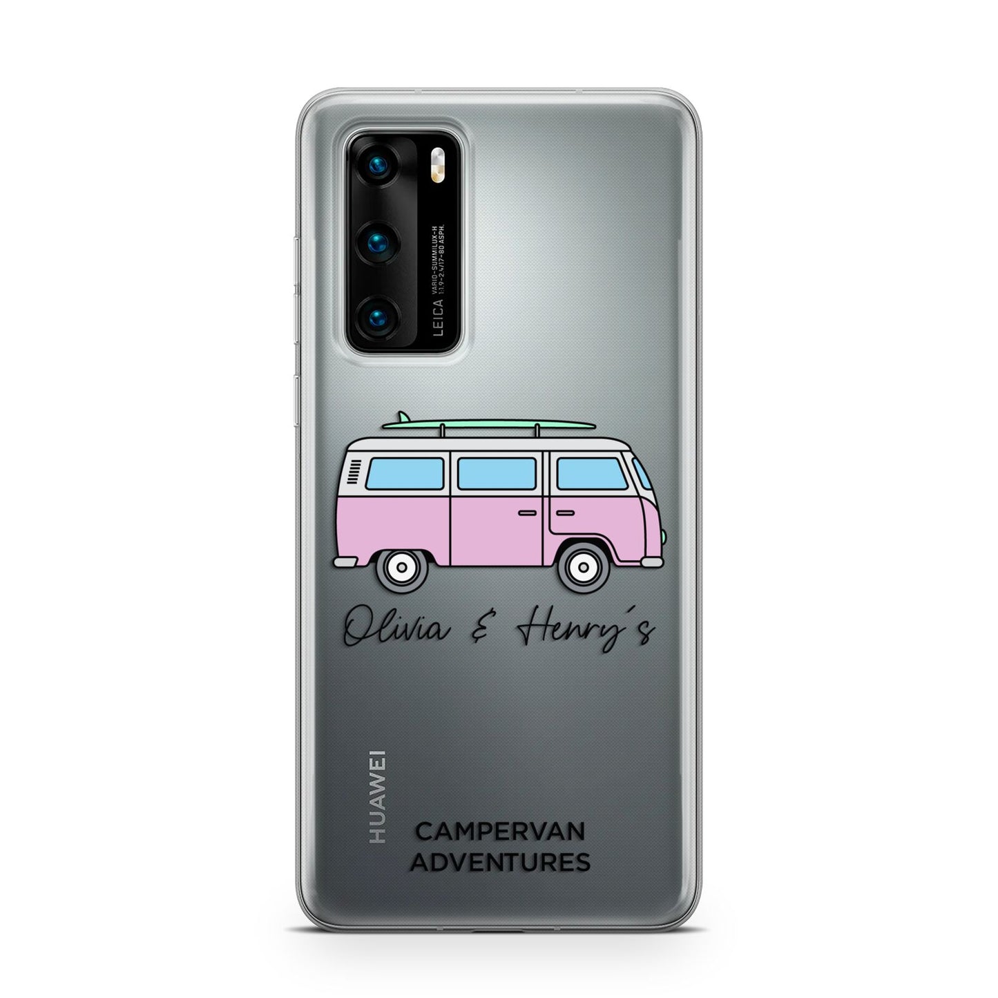 Personalised Campervan Adventures Huawei P40 Phone Case