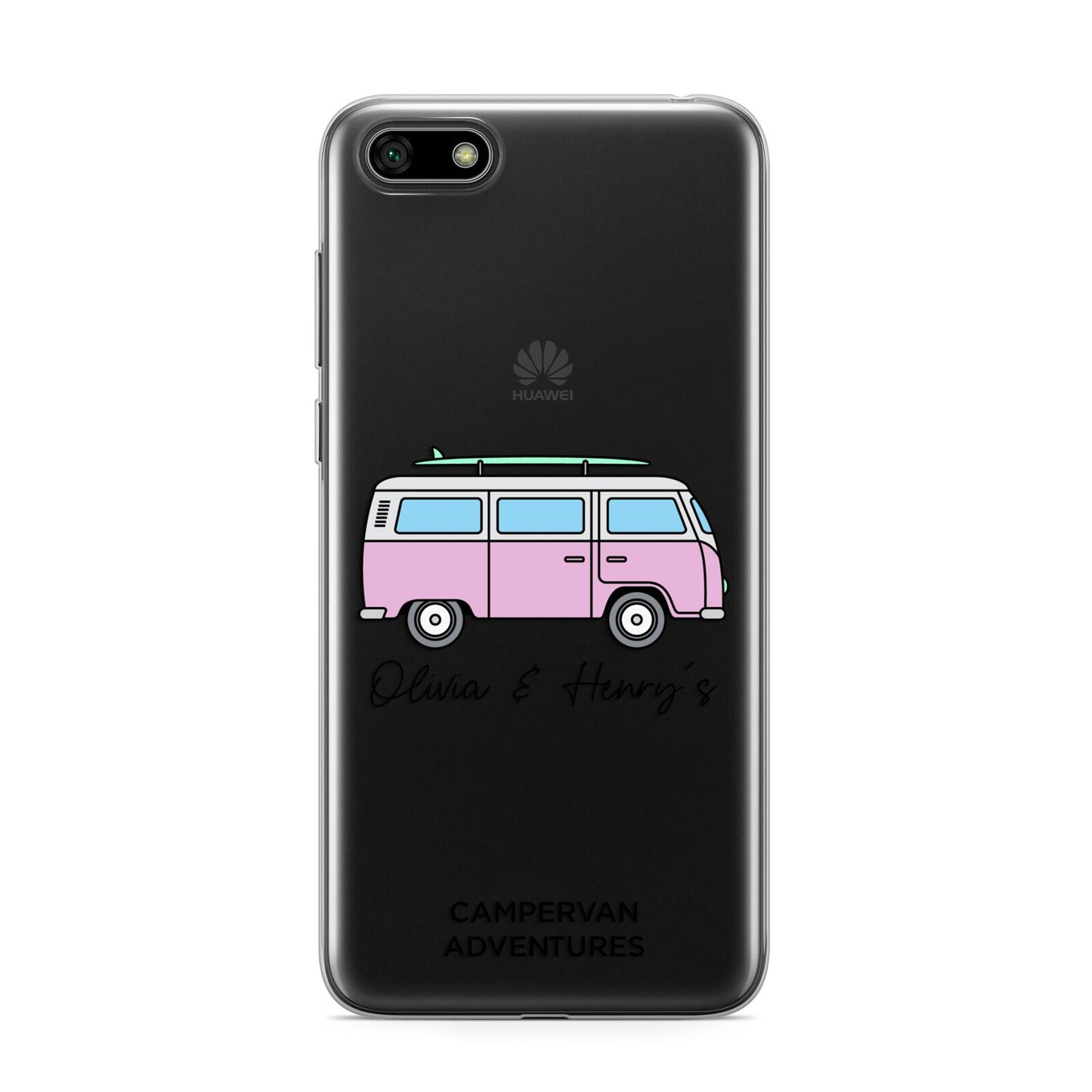 Personalised Campervan Adventures Huawei Y5 Prime 2018 Phone Case