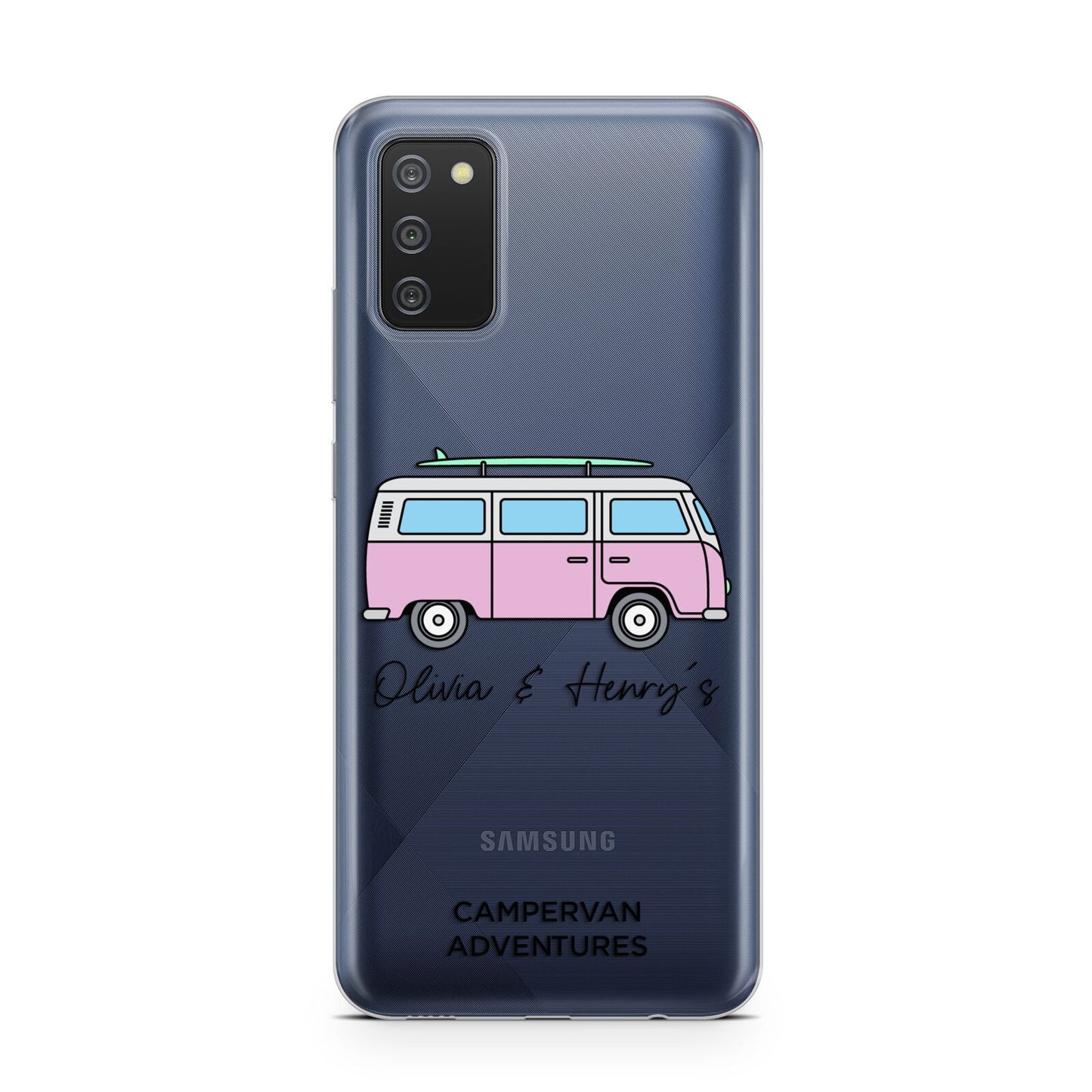 Personalised Campervan Adventures Samsung A02s Case