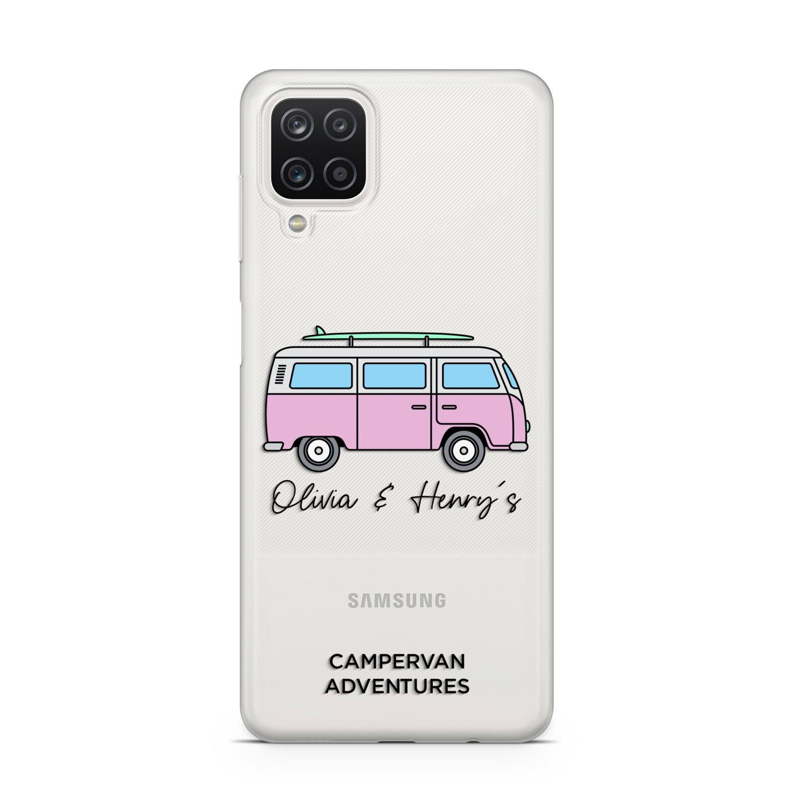 Personalised Campervan Adventures Samsung A12 Case