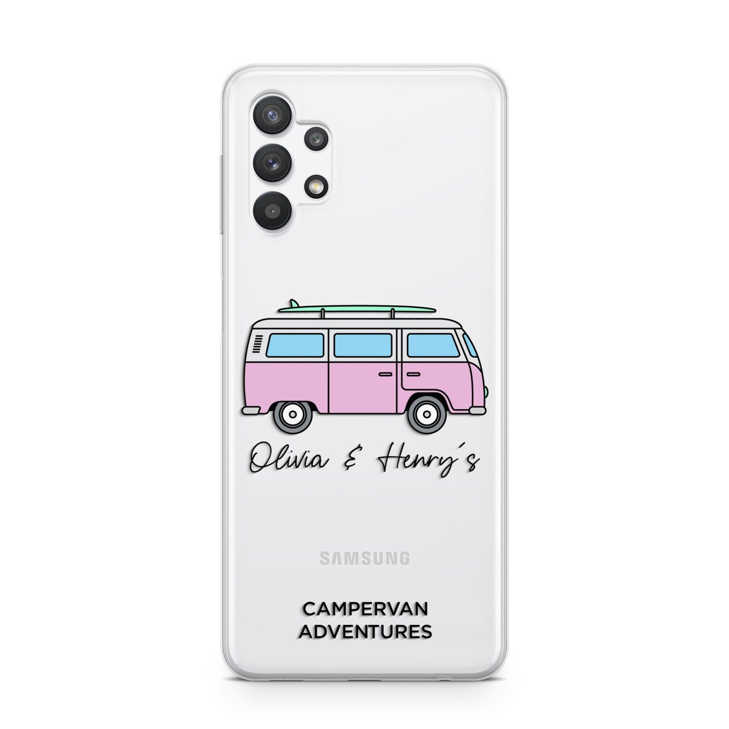 Personalised Campervan Adventures Samsung A32 5G Case