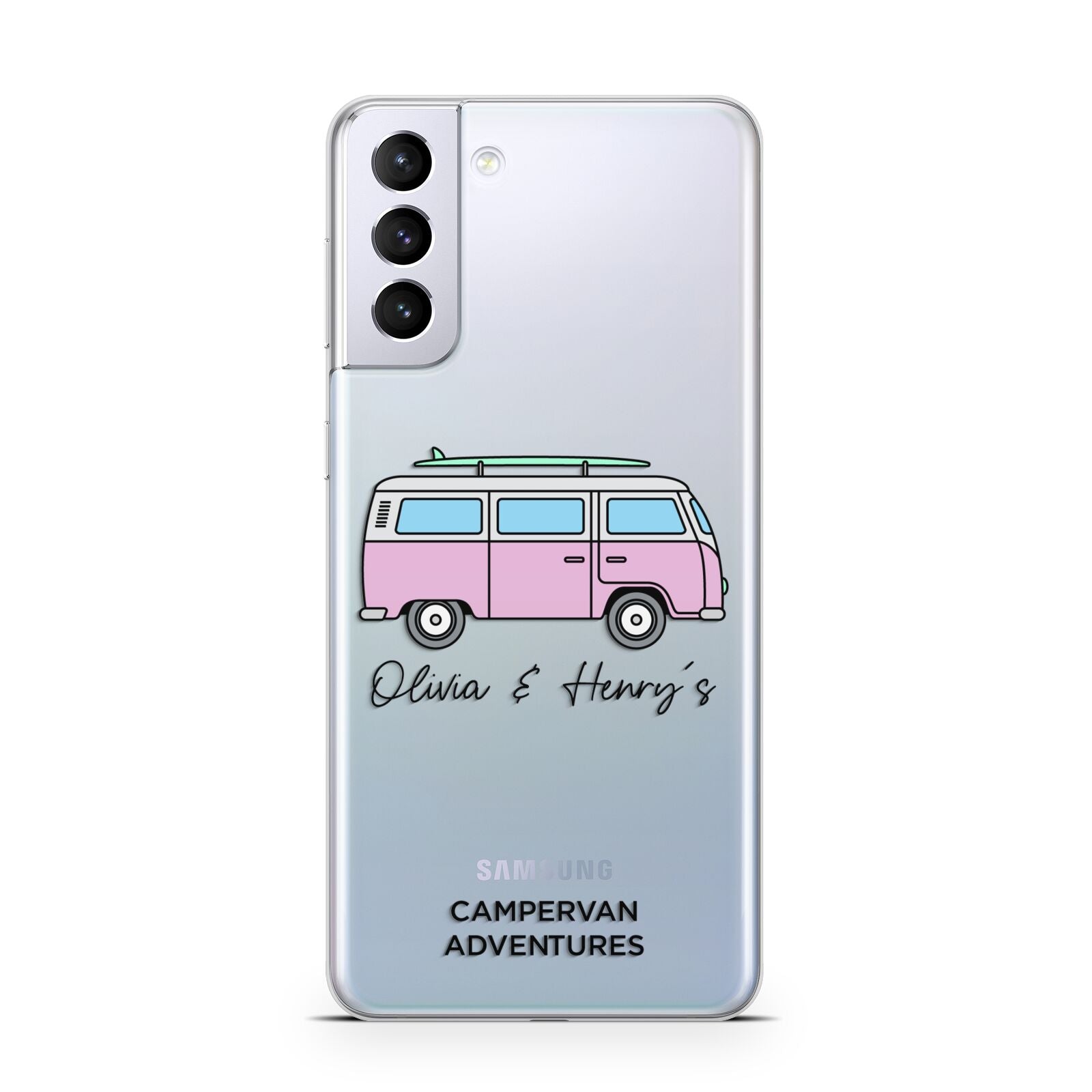 Personalised Campervan Adventures Samsung S21 Plus Case