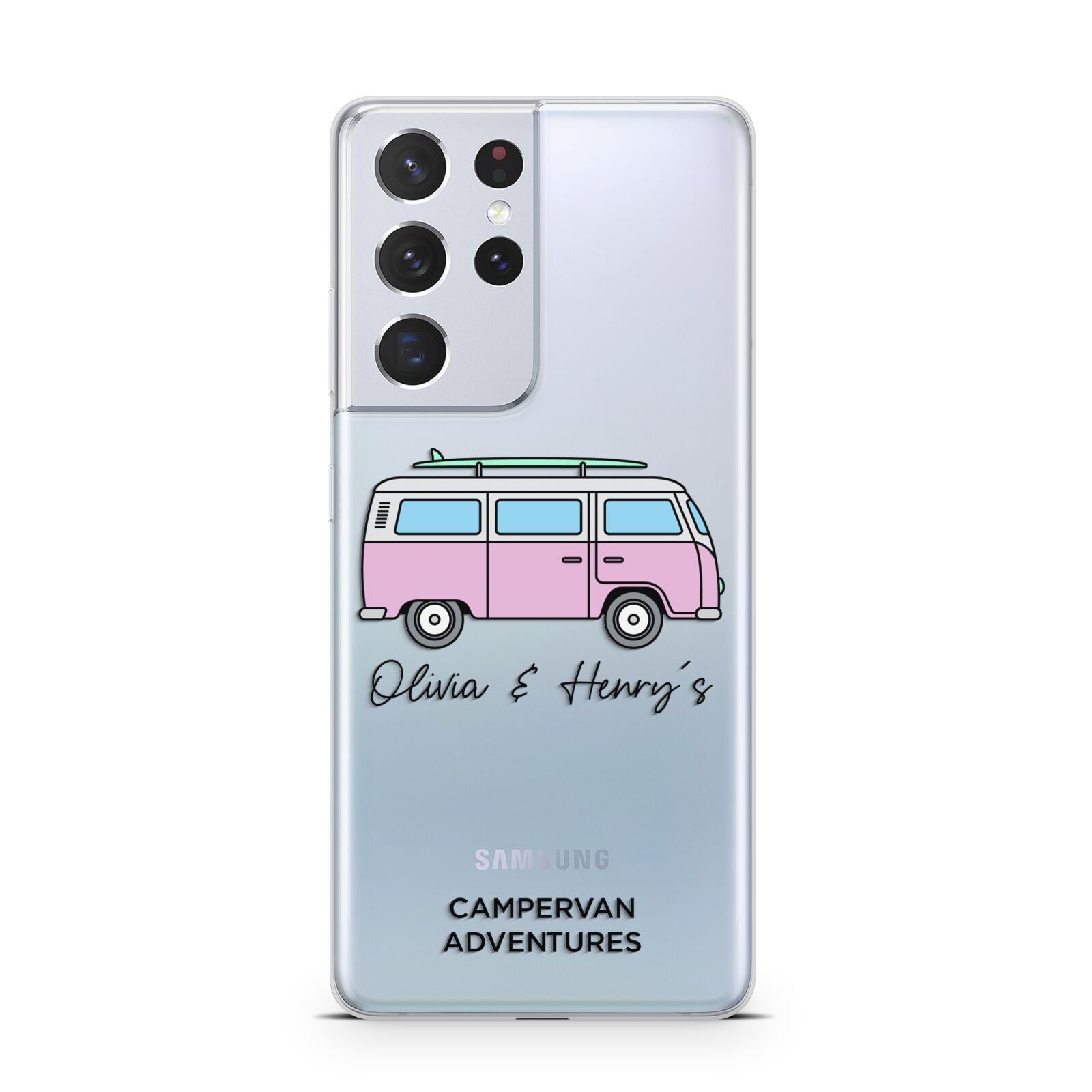 Personalised Campervan Adventures Samsung S21 Ultra Case