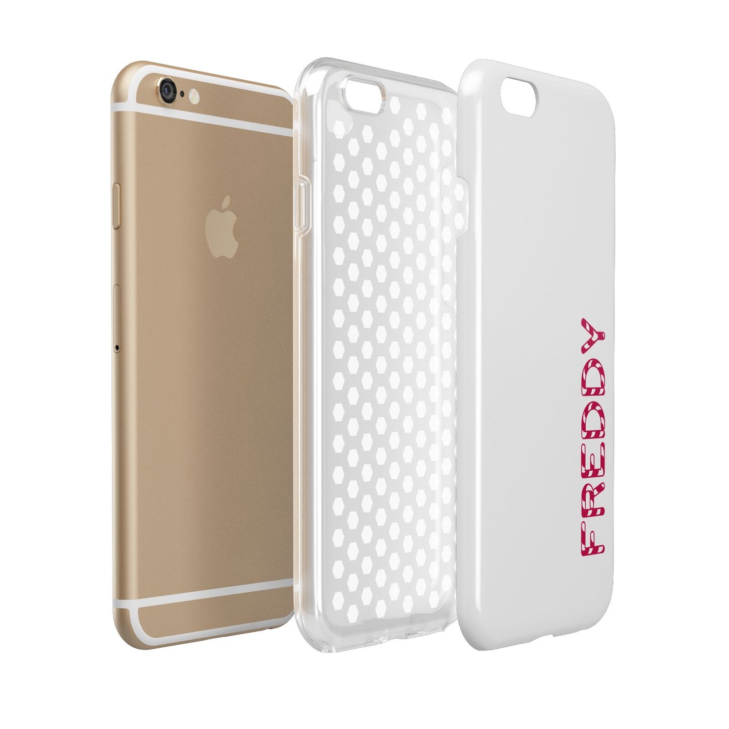 Personalised Candy Cane Name Apple iPhone 6 3D Tough Case Expanded view