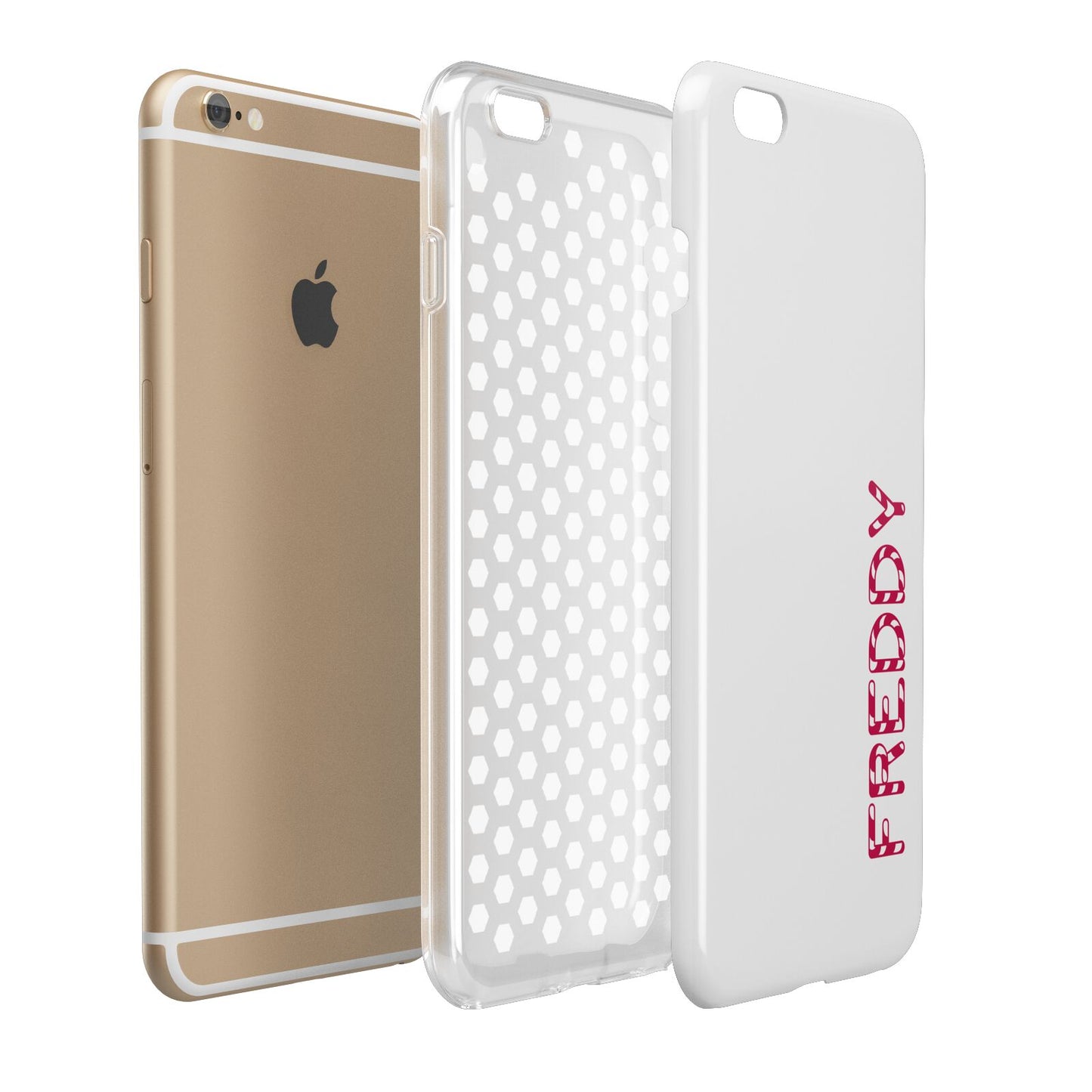 Personalised Candy Cane Name Apple iPhone 6 Plus 3D Tough Case Expand Detail Image