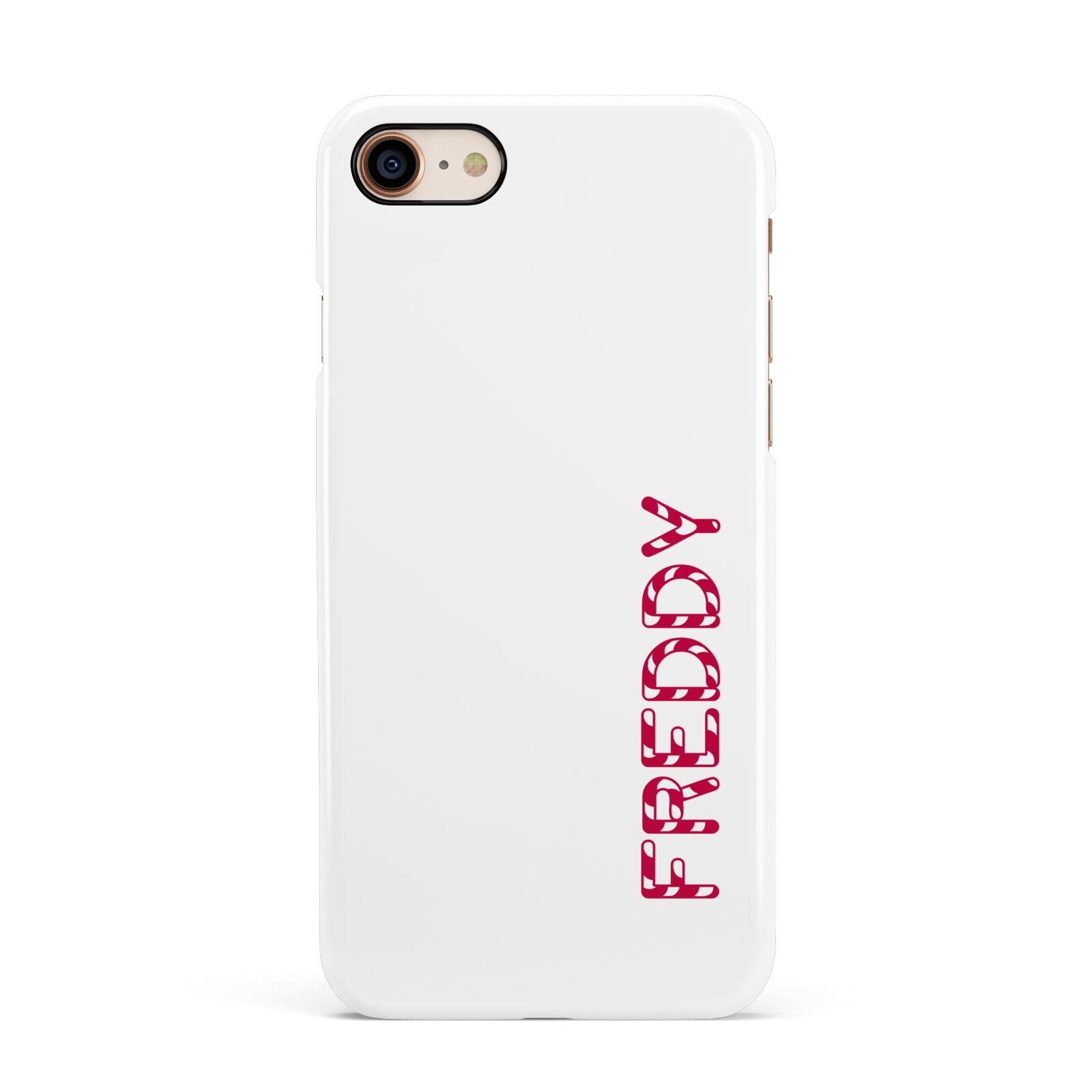 Personalised Candy Cane Name Apple iPhone 7 8 3D Snap Case